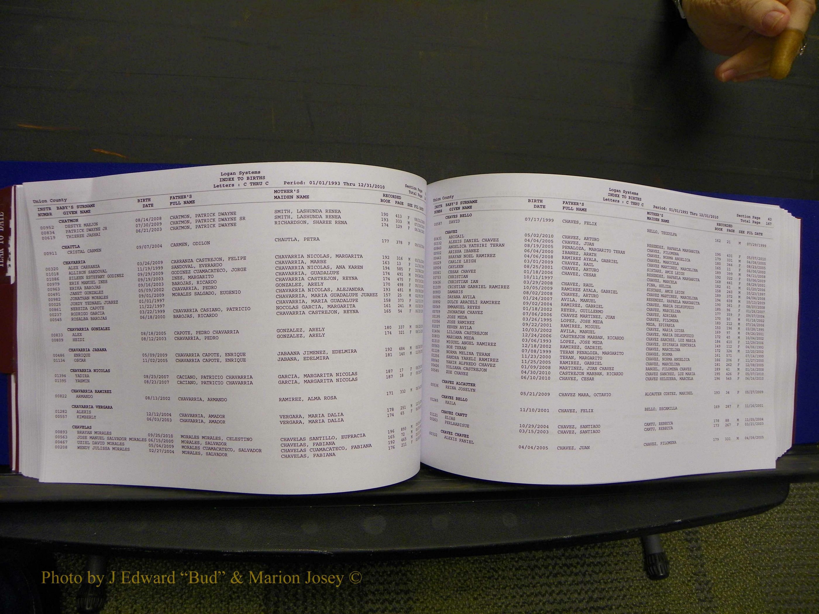 Union Co, NC Births, A-Z, 1993-2010 (116).JPG