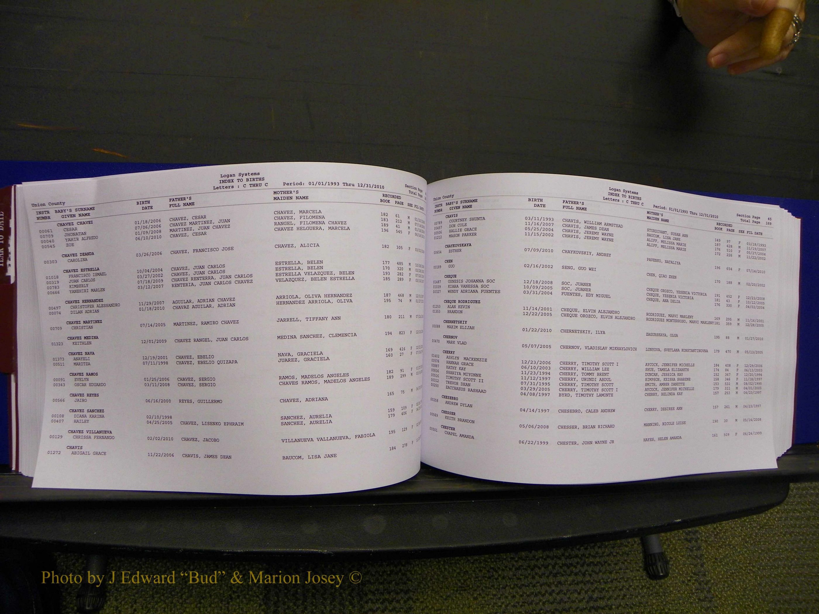 Union Co, NC Births, A-Z, 1993-2010 (117).JPG