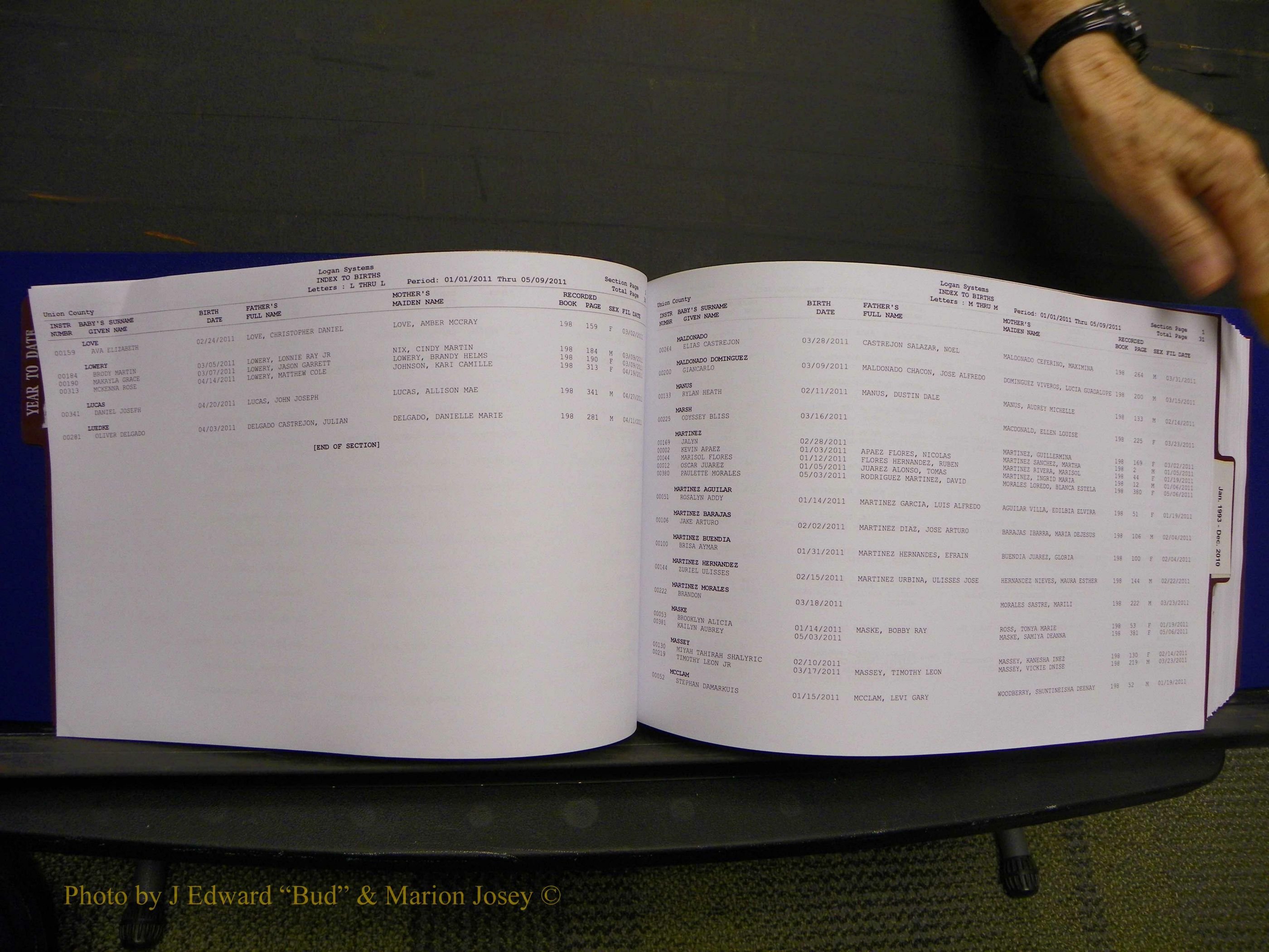 Union Co, NC Births, A-Z, 1993-2010 (16).JPG