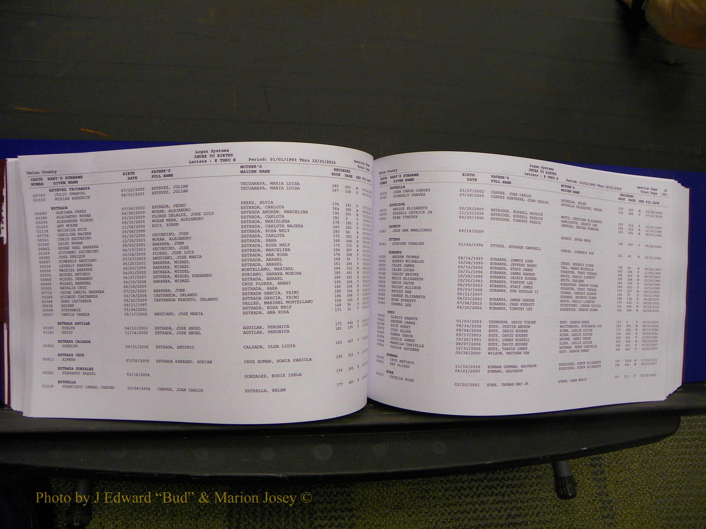 Union Co, NC Births, A-Z, 1993-2010 (163).JPG