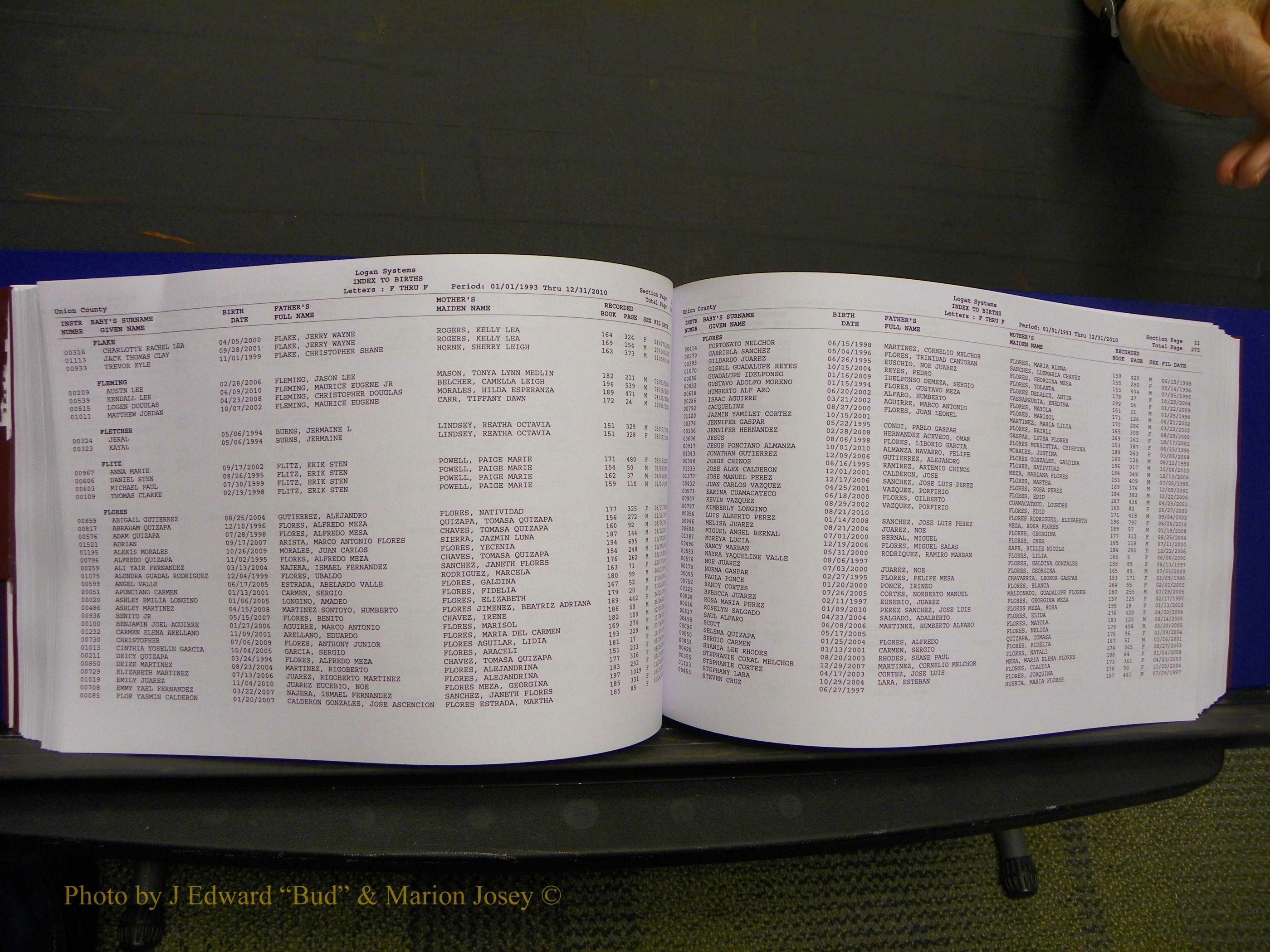 Union Co, NC Births, A-Z, 1993-2010 (170).JPG