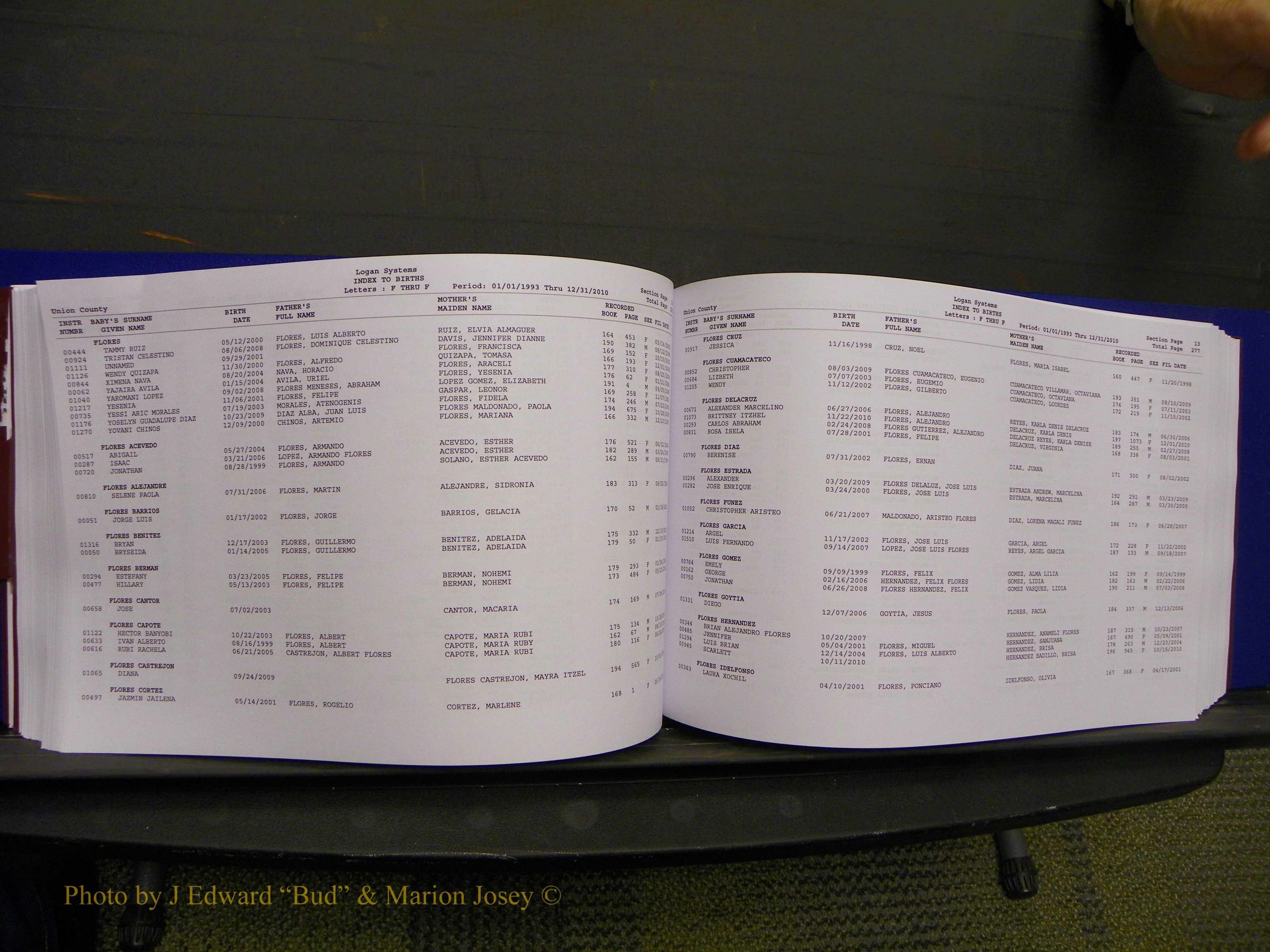 Union Co, NC Births, A-Z, 1993-2010 (172).JPG