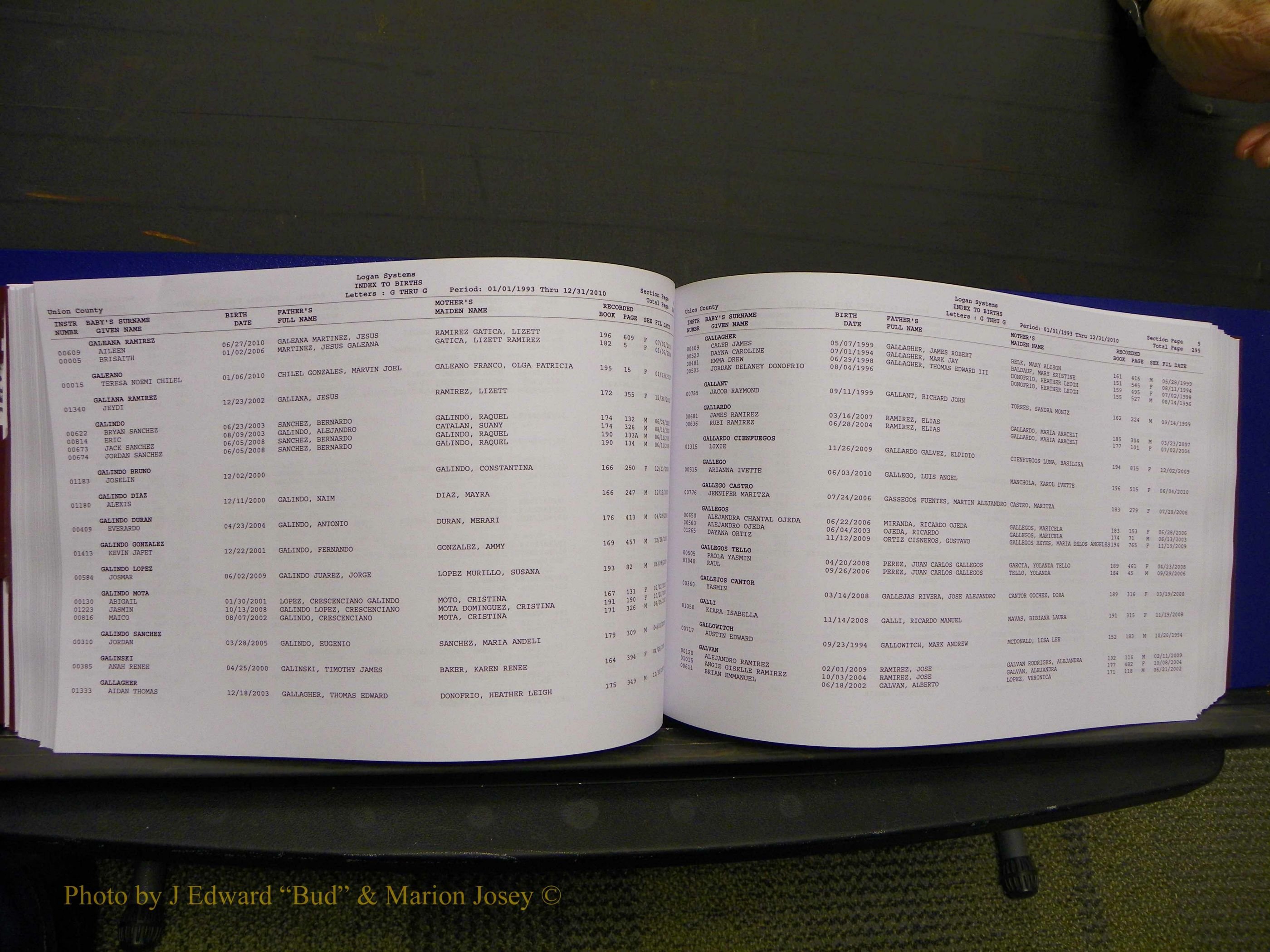 Union Co, NC Births, A-Z, 1993-2010 (180).JPG