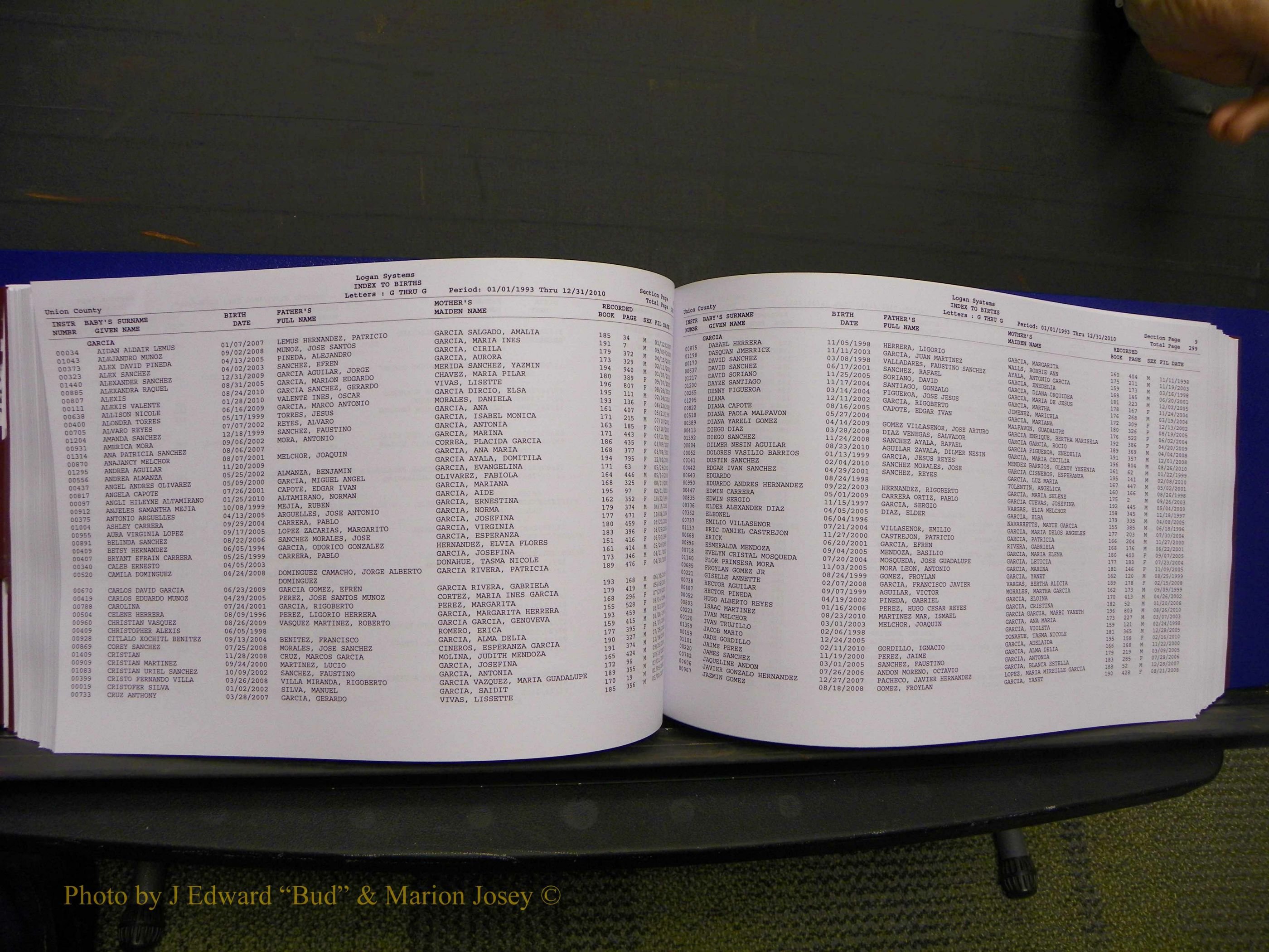 Union Co, NC Births, A-Z, 1993-2010 (181).JPG