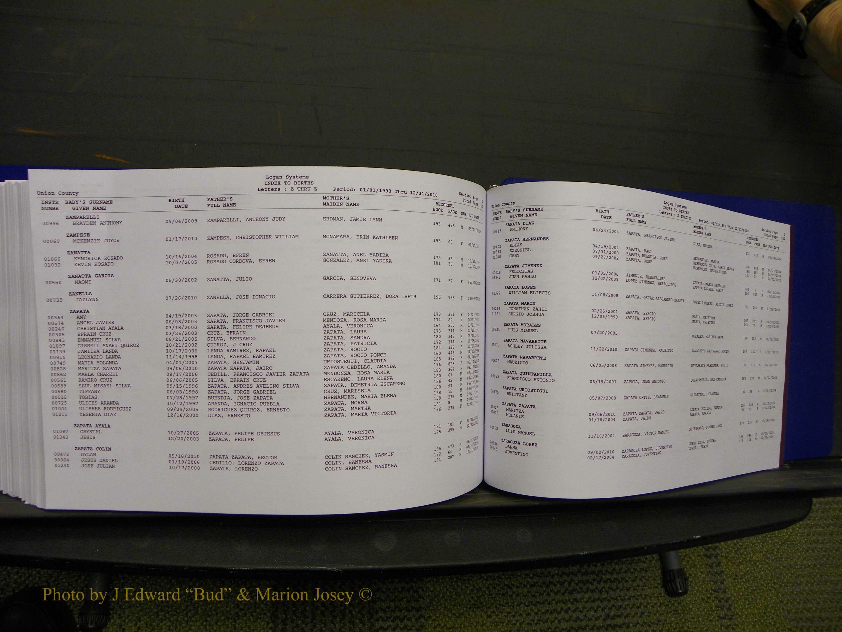 Union Co, NC Births, A-Z, 1993-2010 (488).JPG