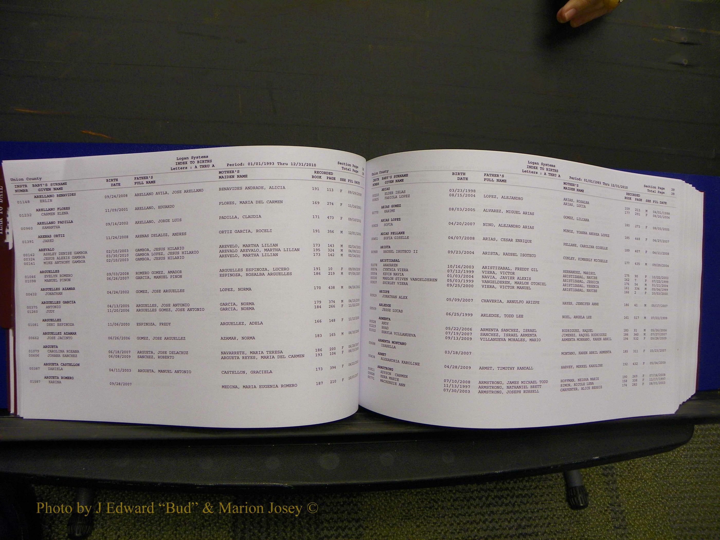 Union Co, NC Births, A-Z, 1993-2010 (51).JPG