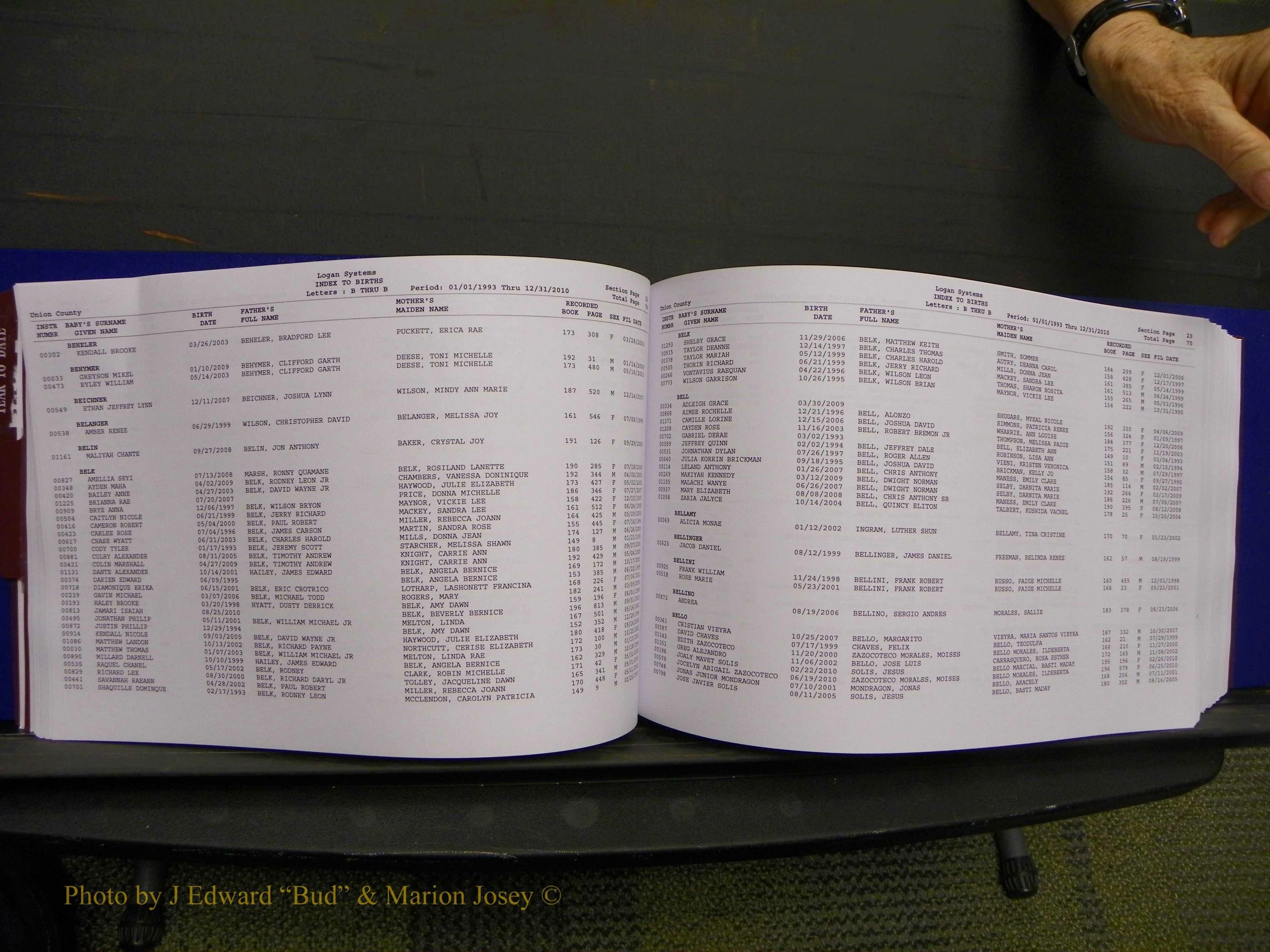 Union Co, NC Births, A-Z, 1993-2010 (68).JPG