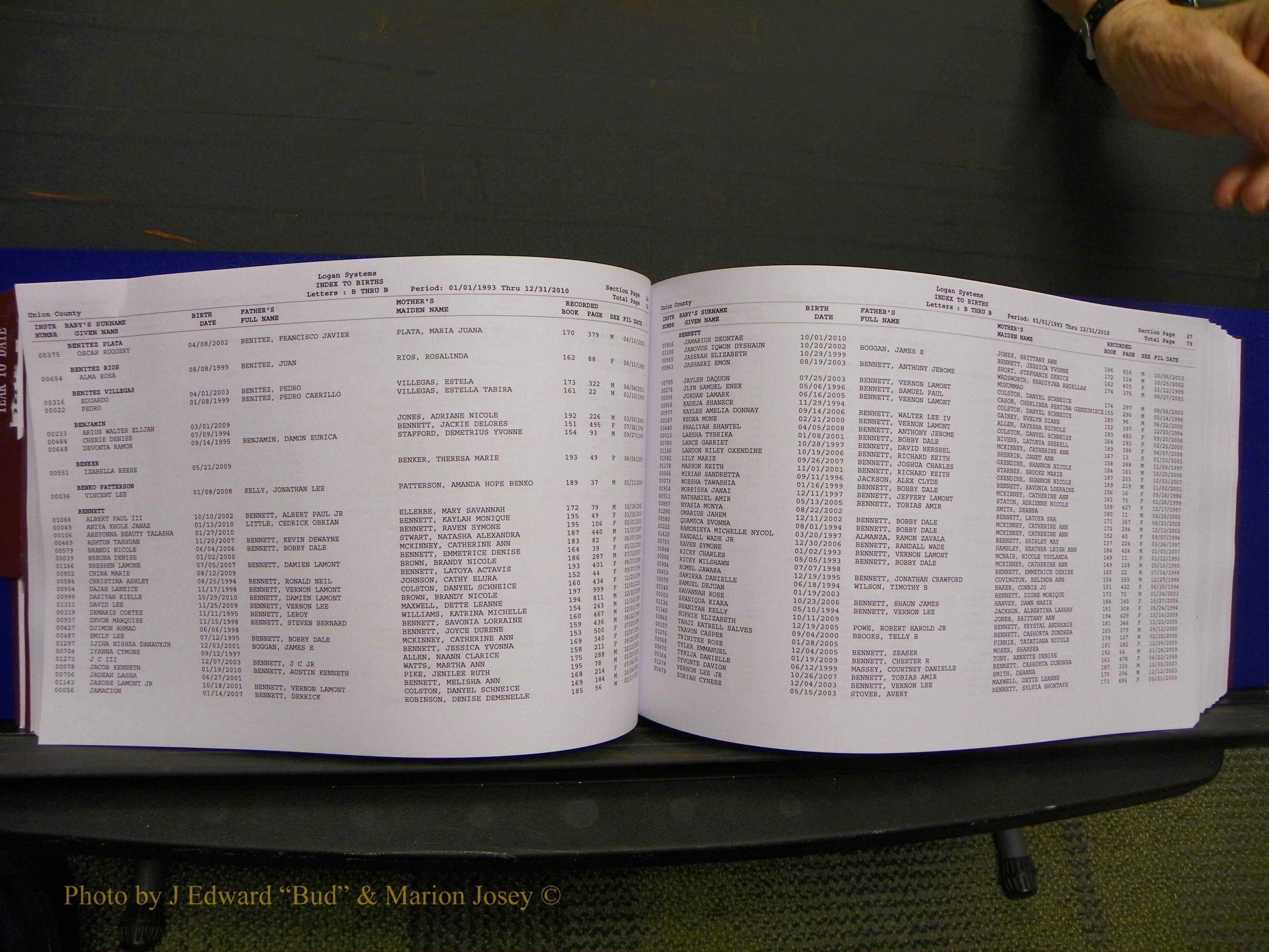 Union Co, NC Births, A-Z, 1993-2010 (72).JPG