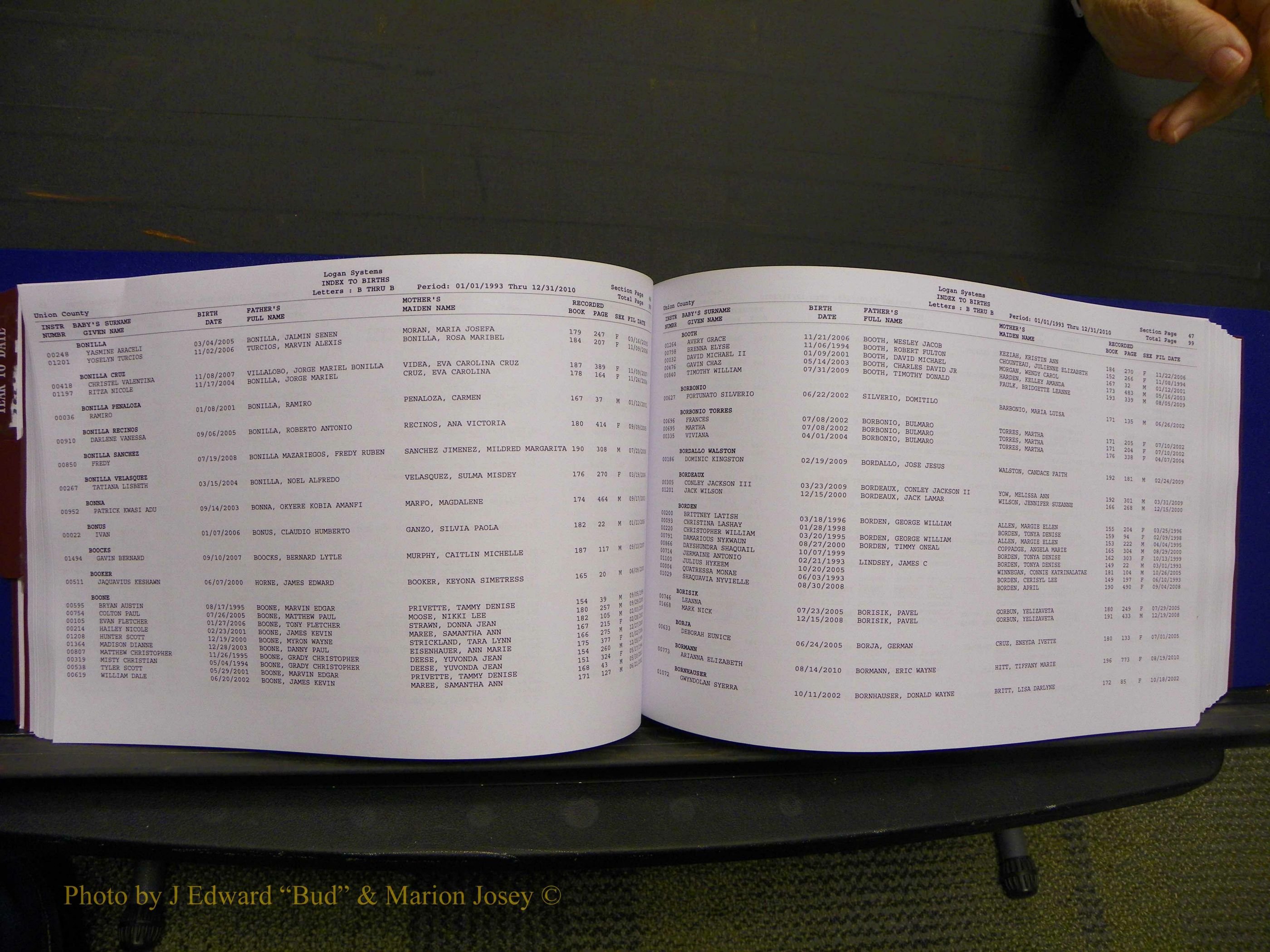 Union Co, NC Births, A-Z, 1993-2010 (82).JPG