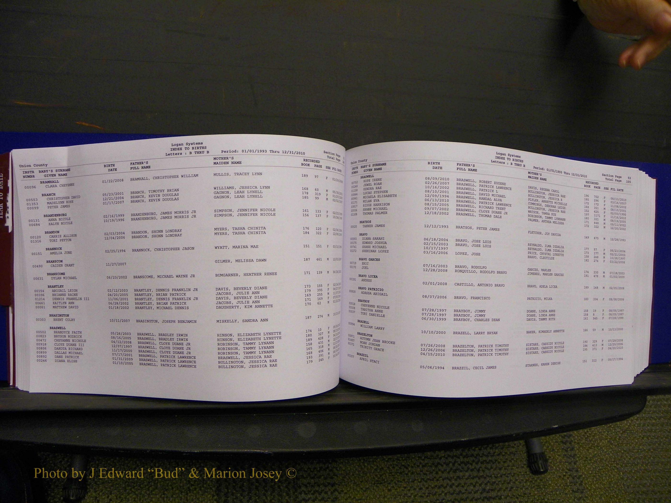 Union Co, NC Births, A-Z, 1993-2010 (85).JPG