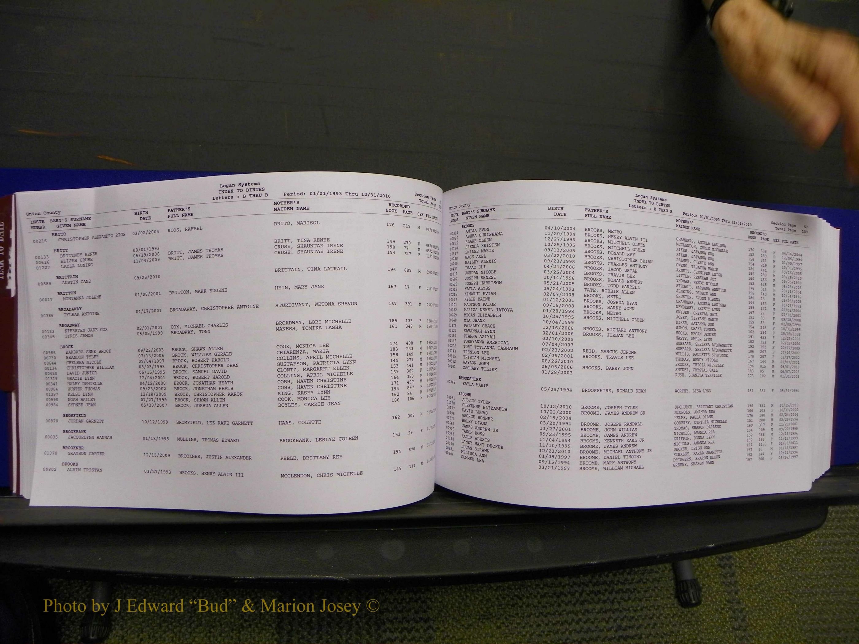 Union Co, NC Births, A-Z, 1993-2010 (86).JPG