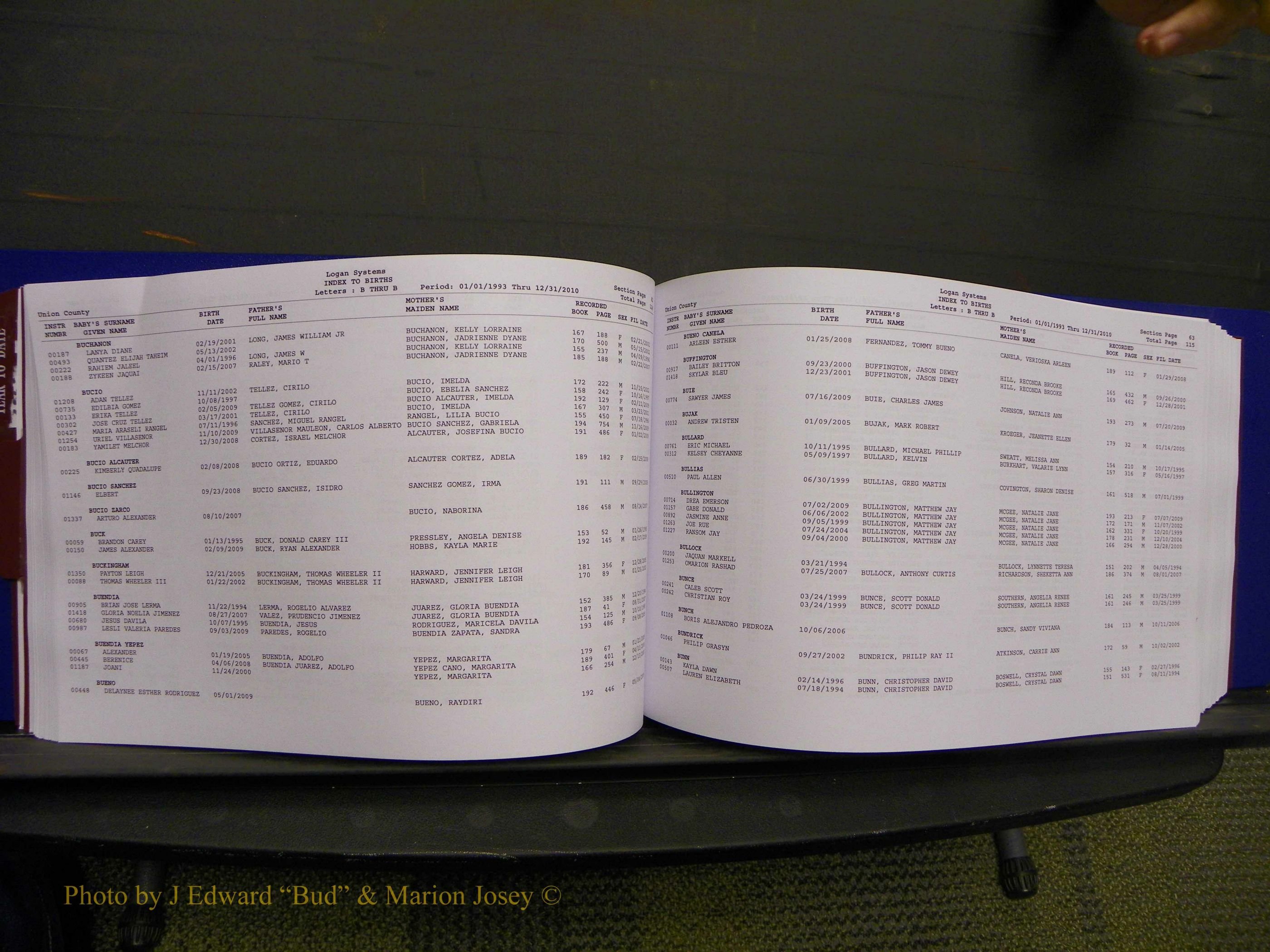 Union Co, NC Births, A-Z, 1993-2010 (89).JPG