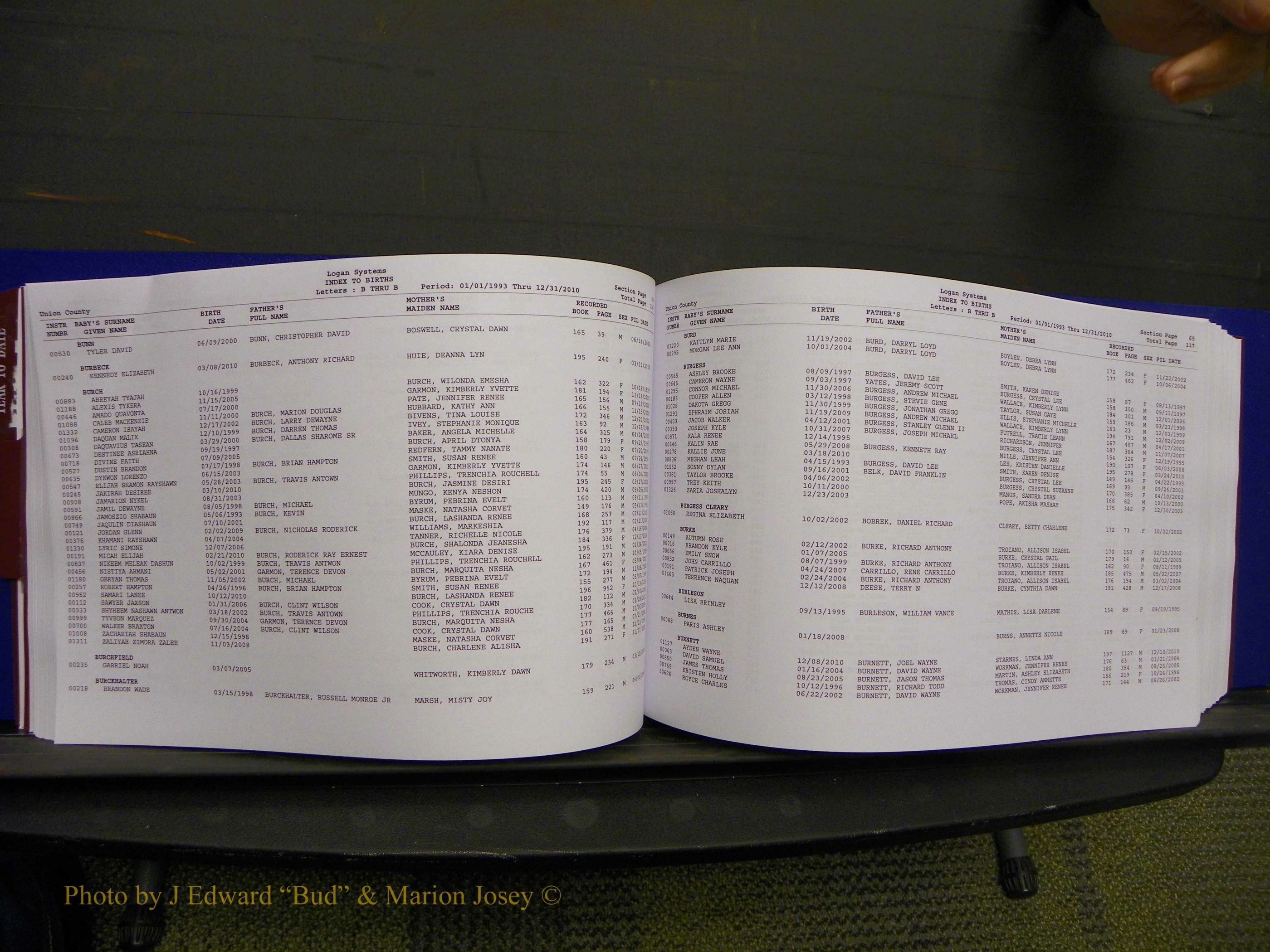 Union Co, NC Births, A-Z, 1993-2010 (92).JPG