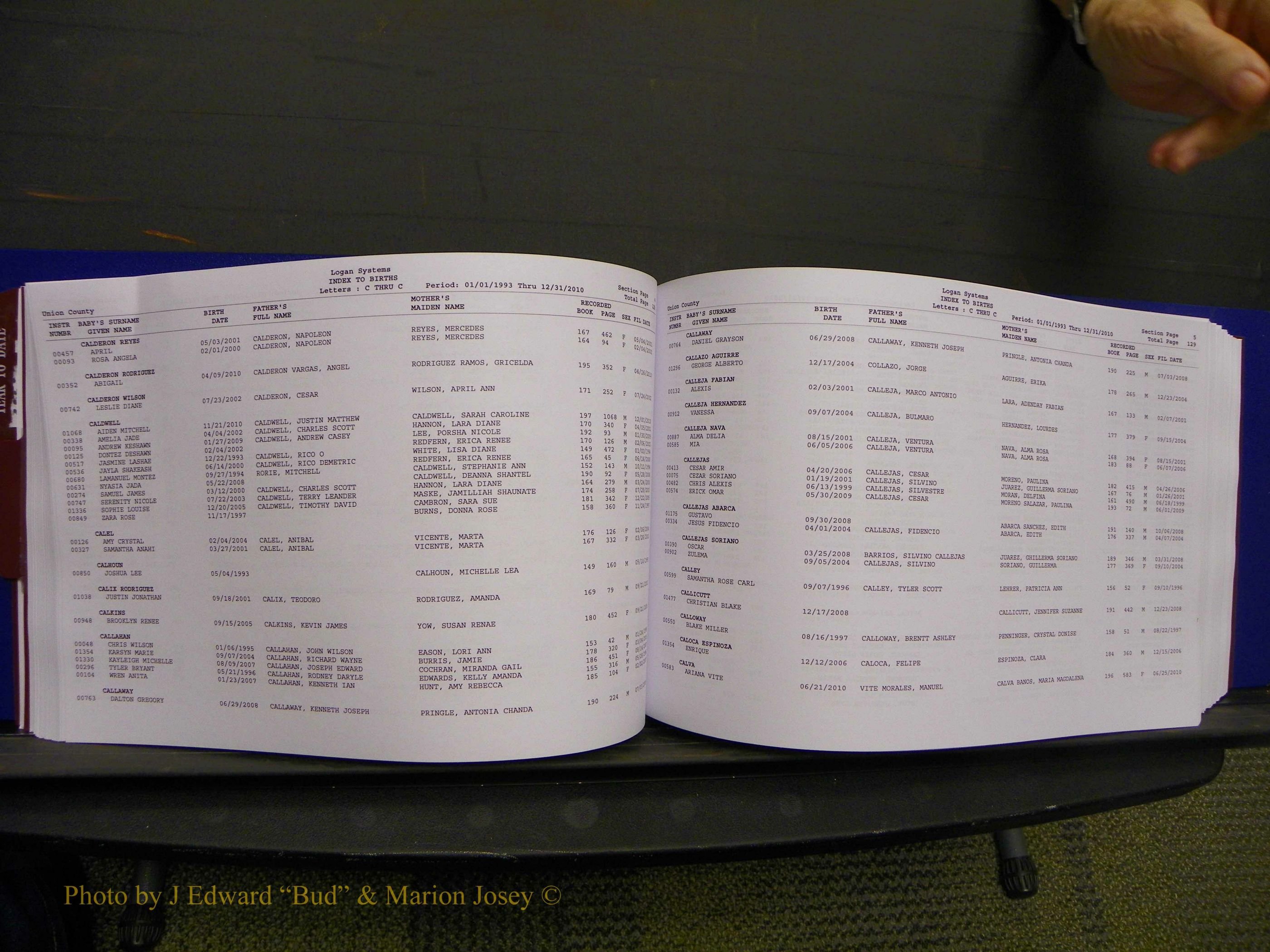Union Co, NC Births, A-Z, 1993-2010 (97).JPG
