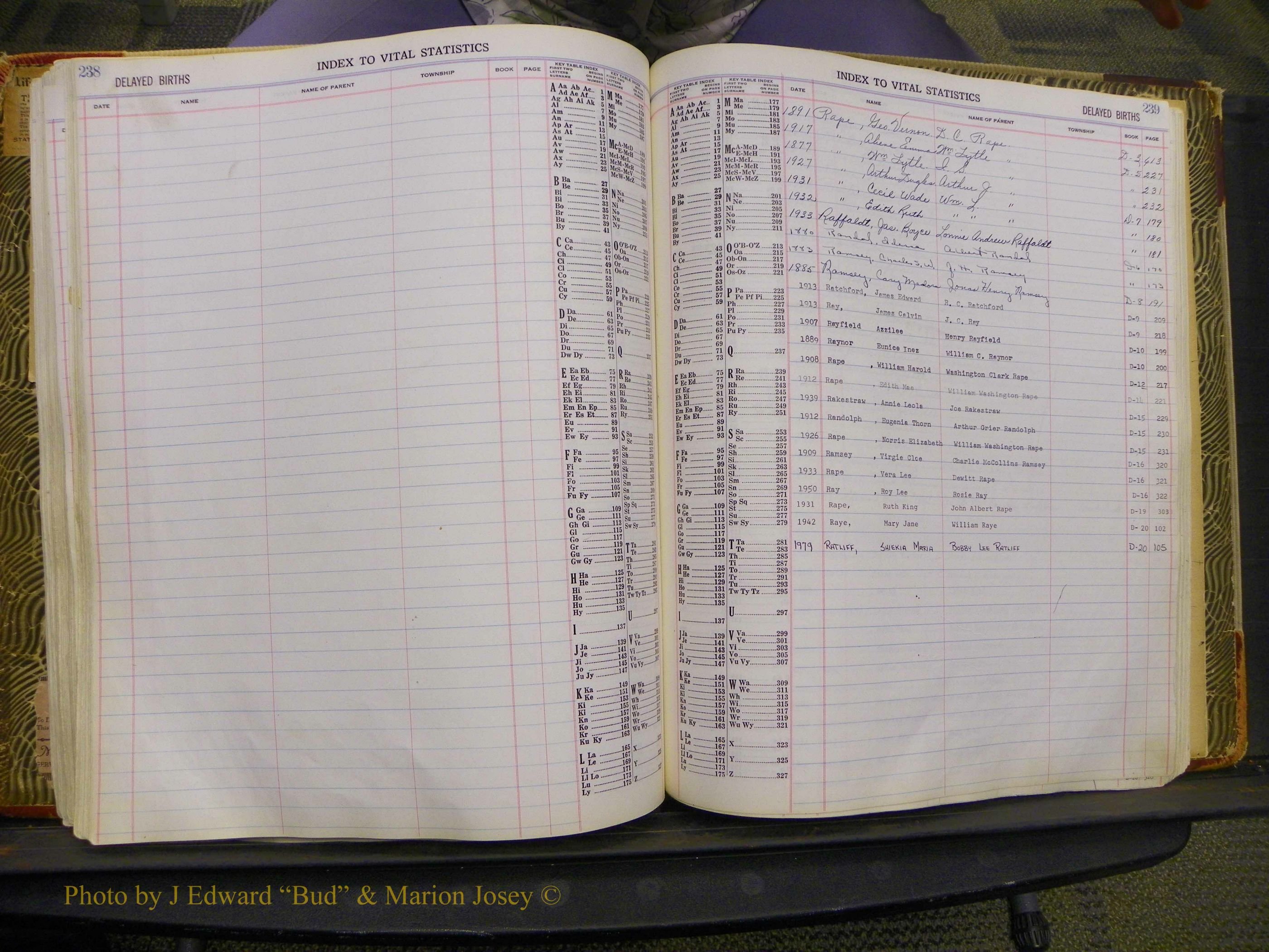 Union Co, NC Delayed Births, A-Z (138).JPG