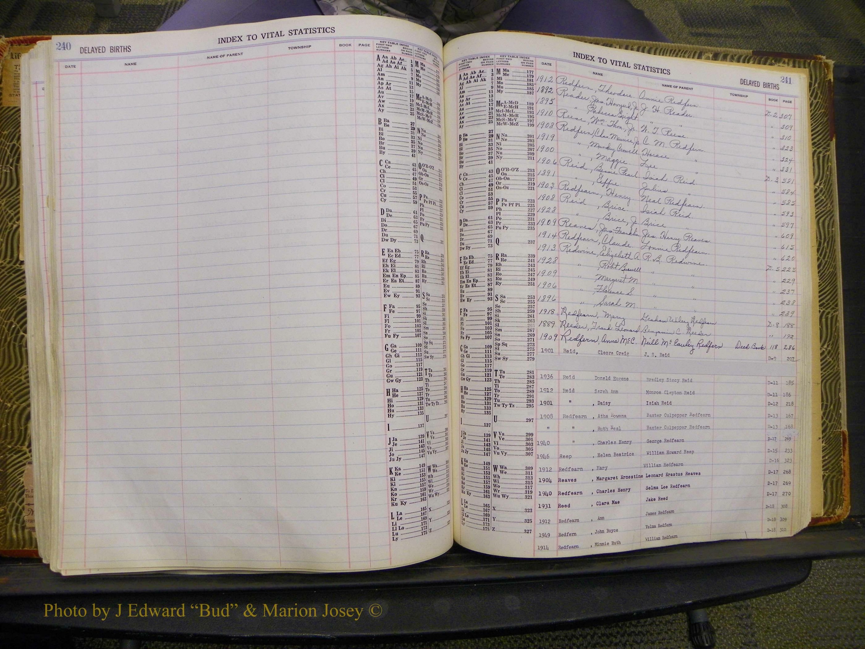 Union Co, NC Delayed Births, A-Z (139).JPG