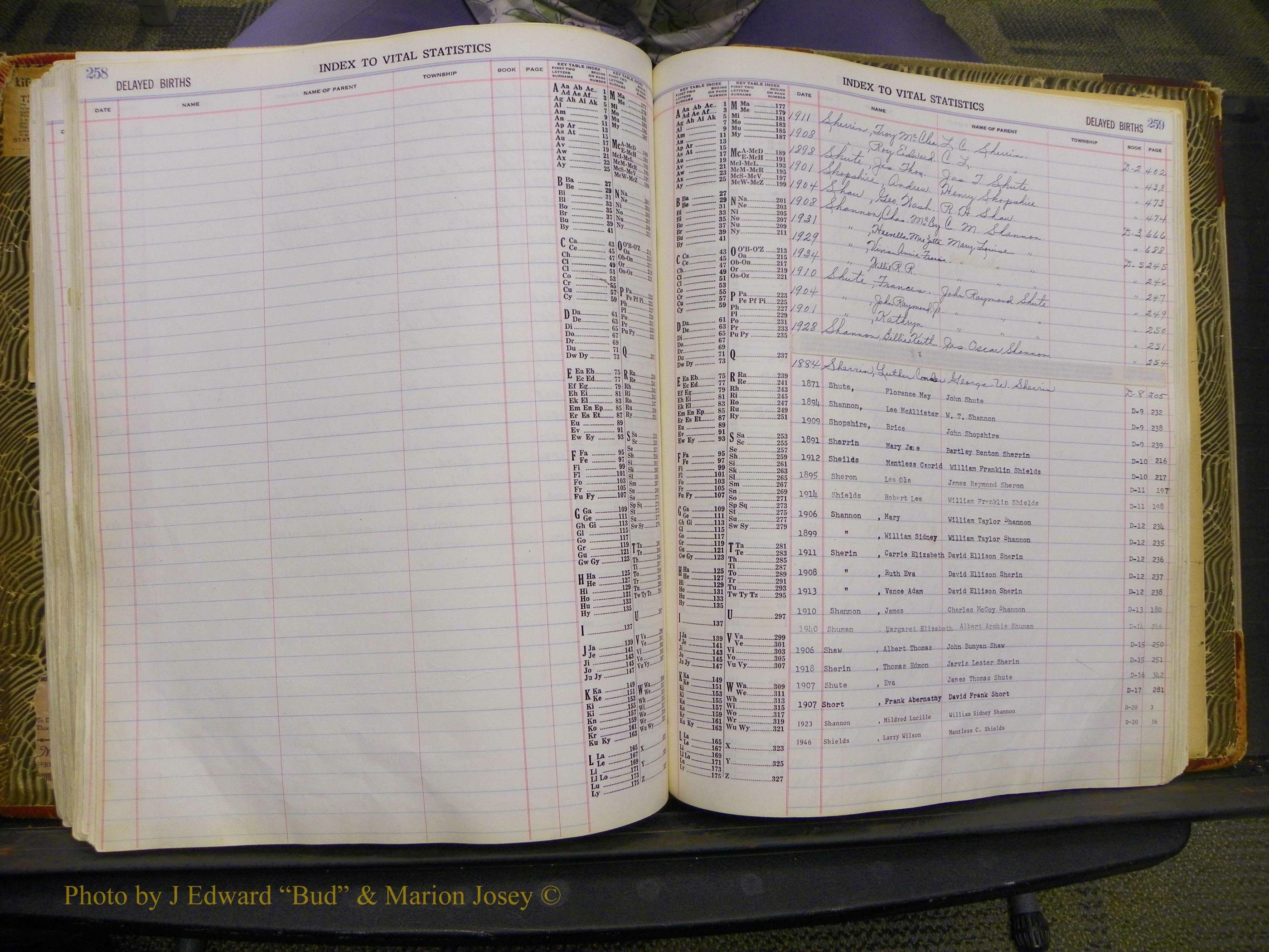 Union Co, NC Delayed Births, A-Z (151).JPG