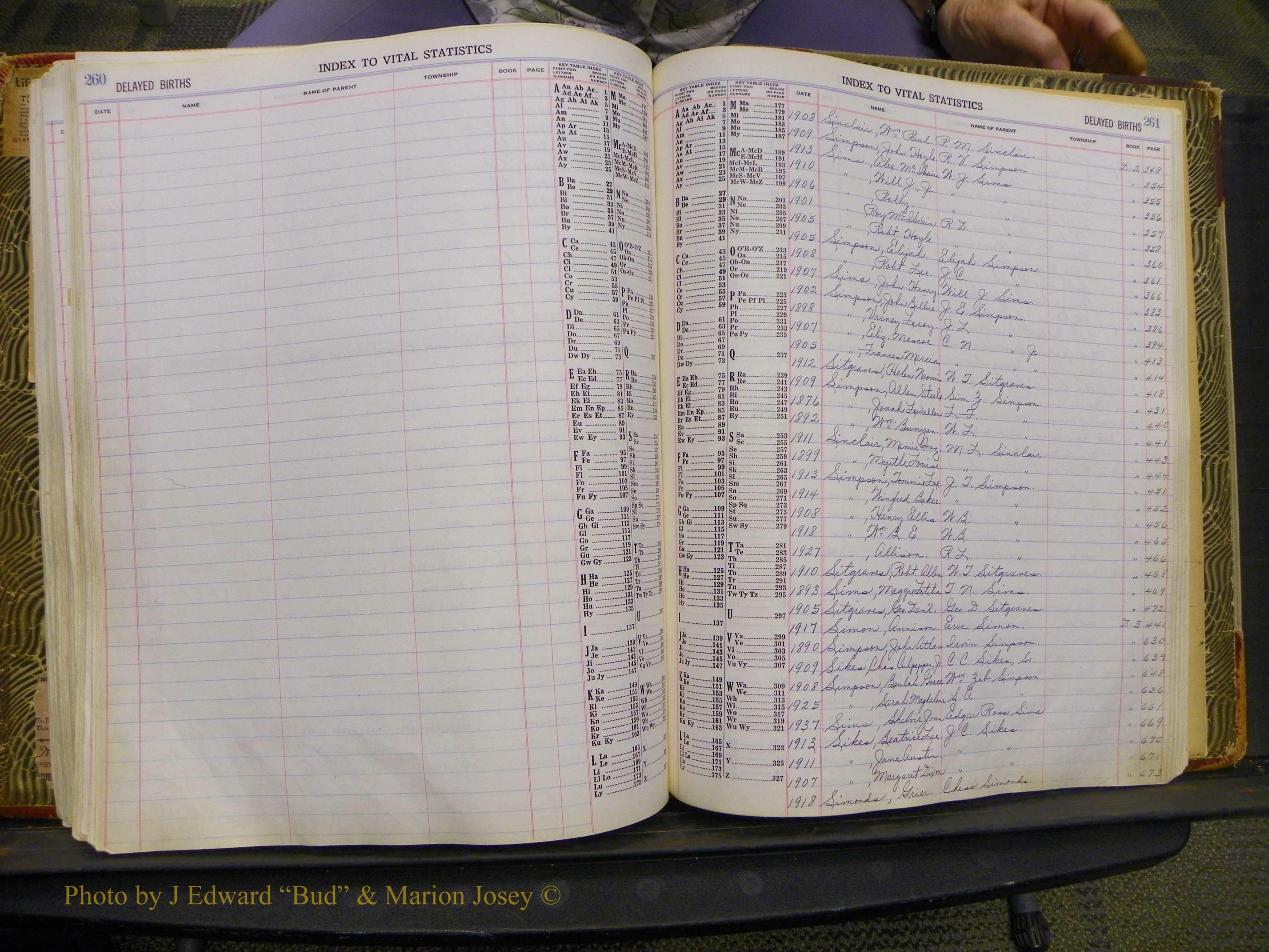 Union Co, NC Delayed Births, A-Z (152).JPG