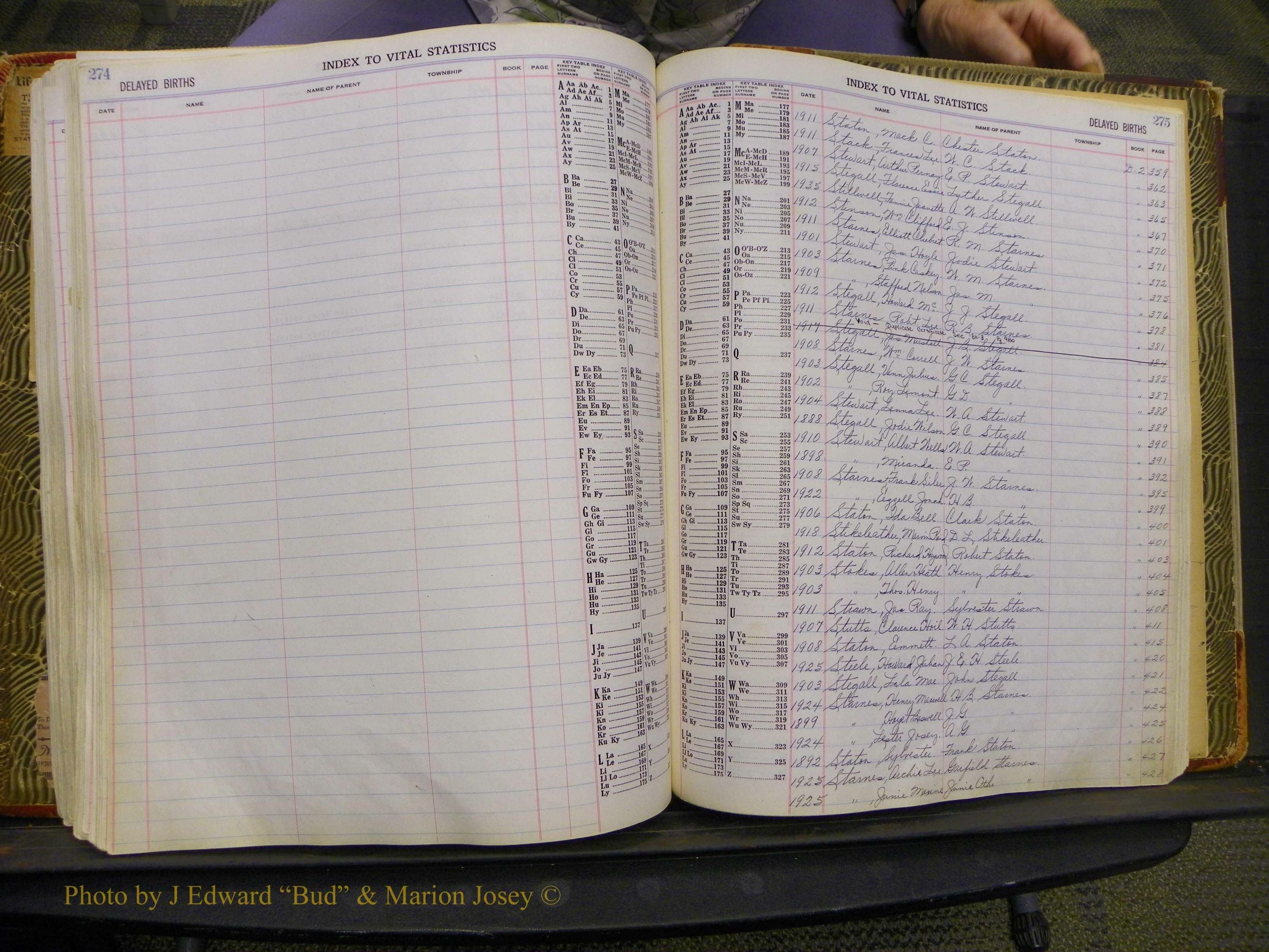 Union Co, NC Delayed Births, A-Z (161).JPG