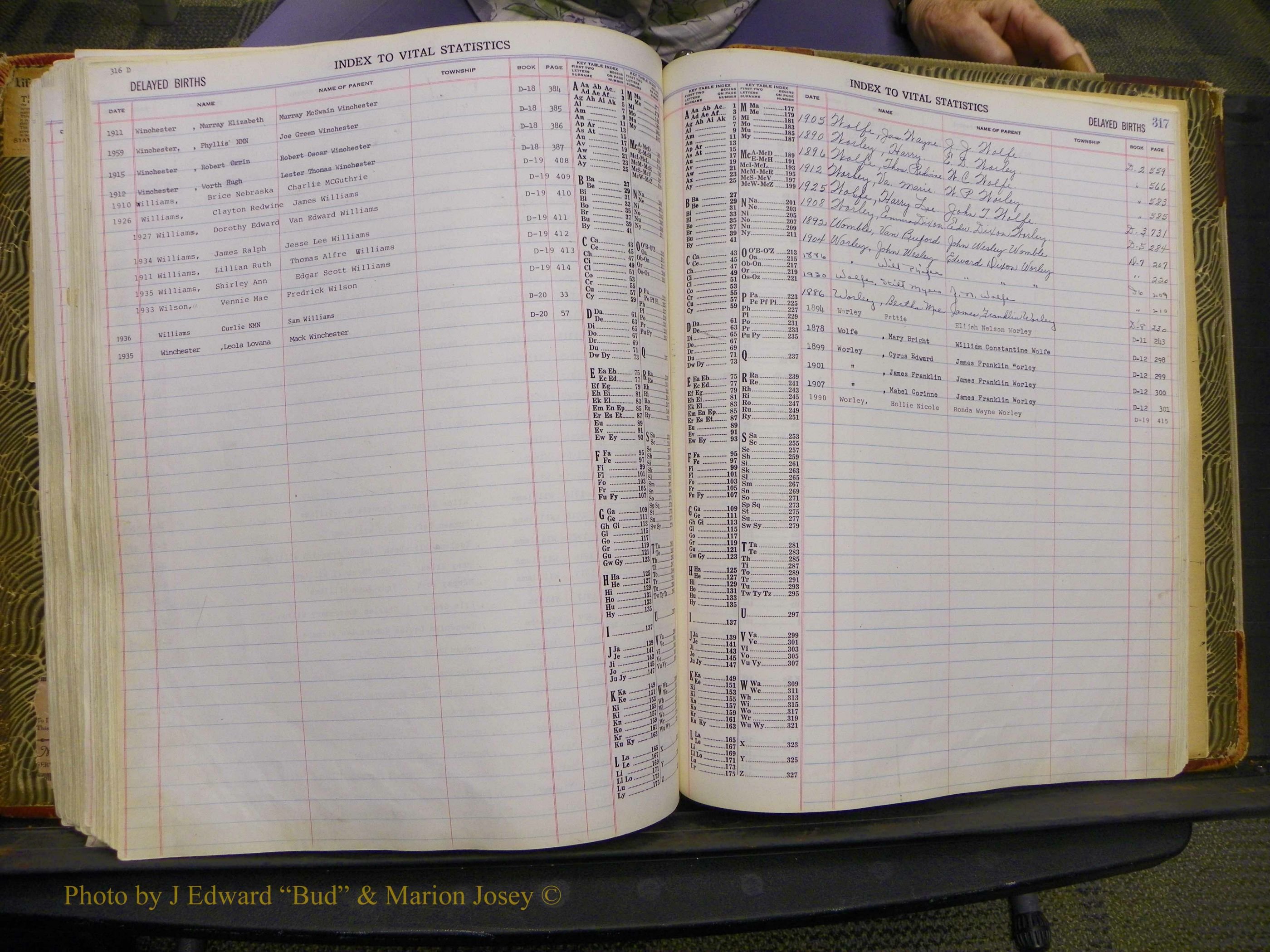 Union Co, NC Delayed Births, A-Z (186).JPG