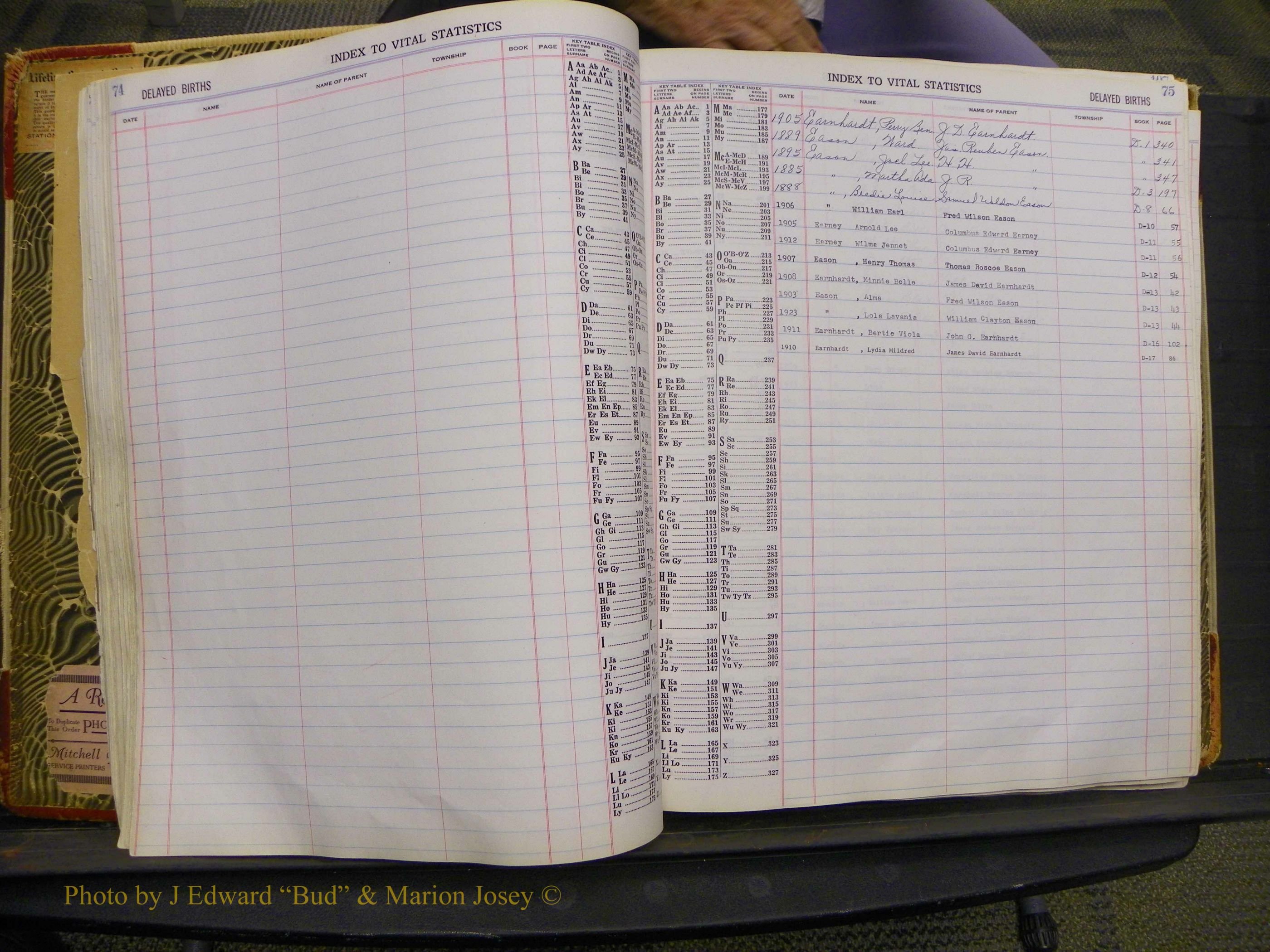 Union Co, NC Delayed Births, A-Z (42).JPG