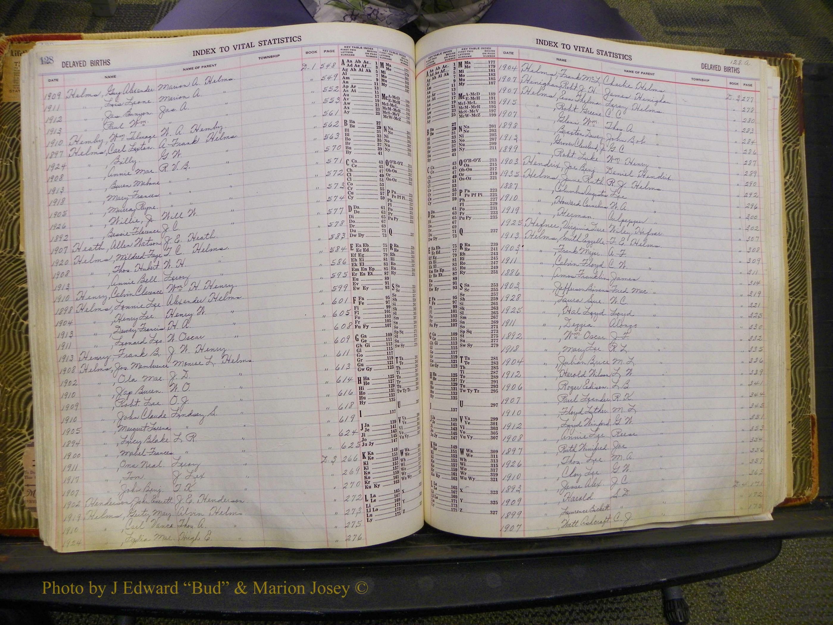 Union Co, NC Delayed Births, A-Z (73).JPG