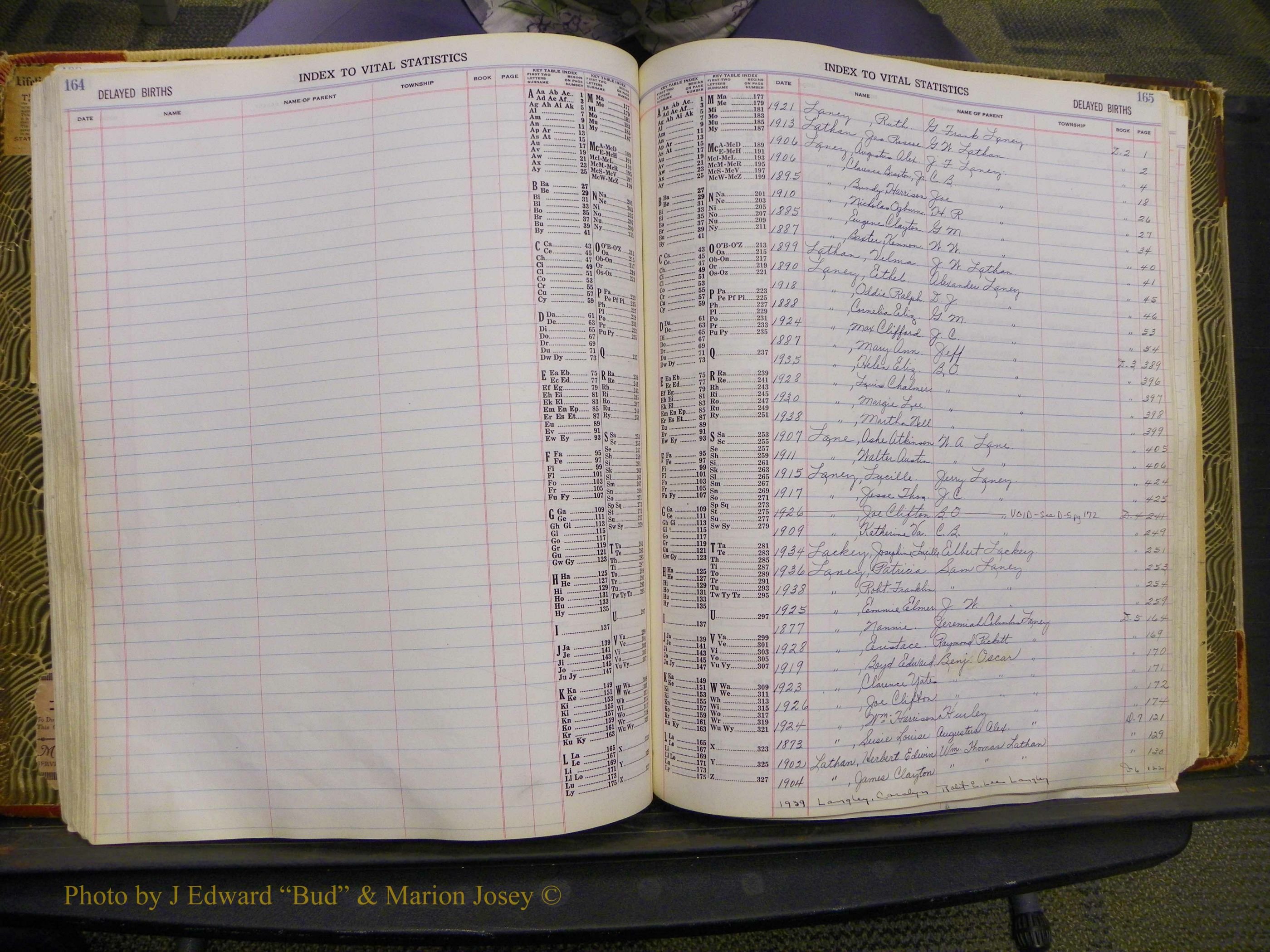 Union Co, NC Delayed Births, A-Z (95).JPG