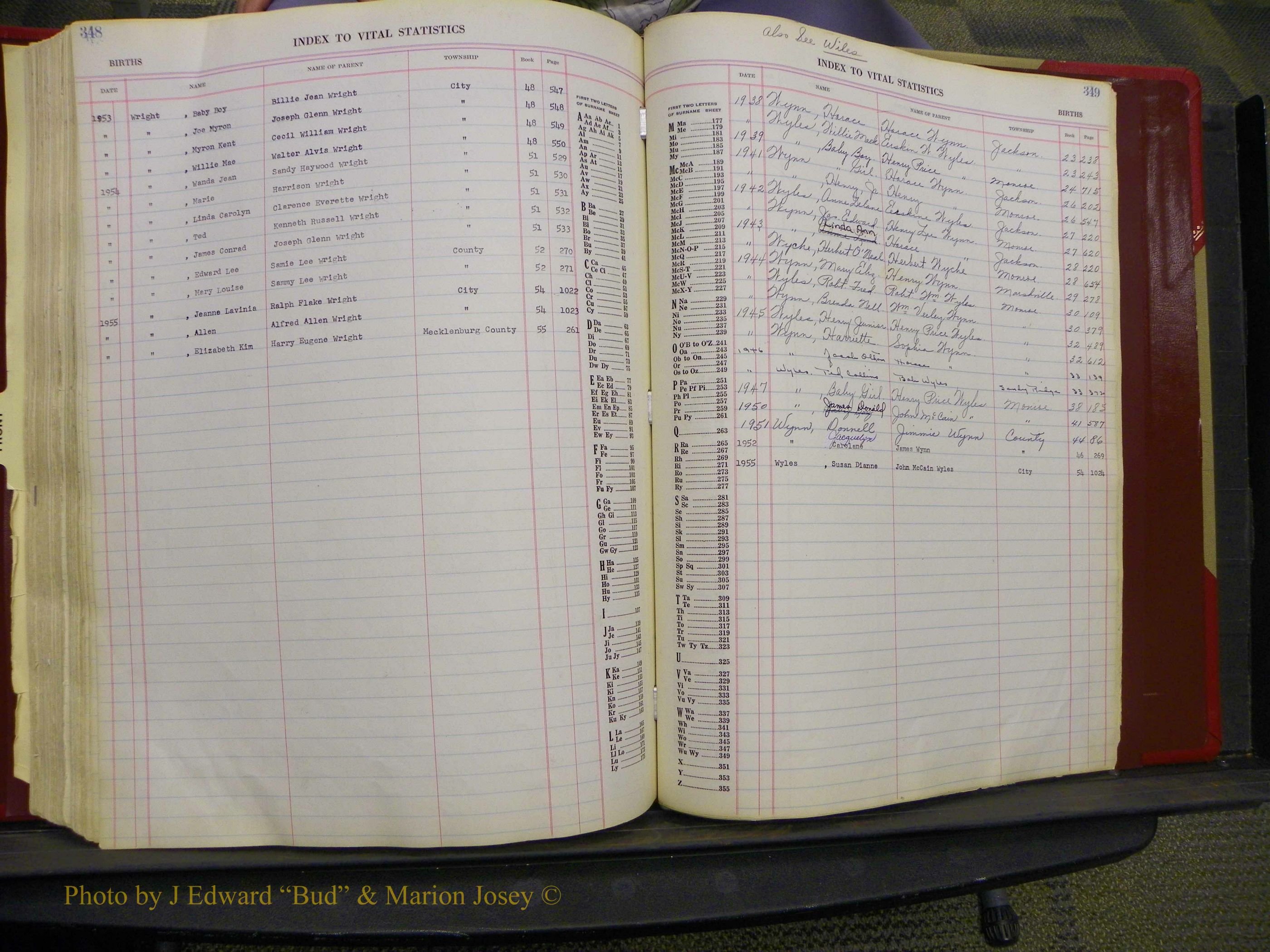 Union Co, NC Births, L-Z, 1938-1955 (183).JPG