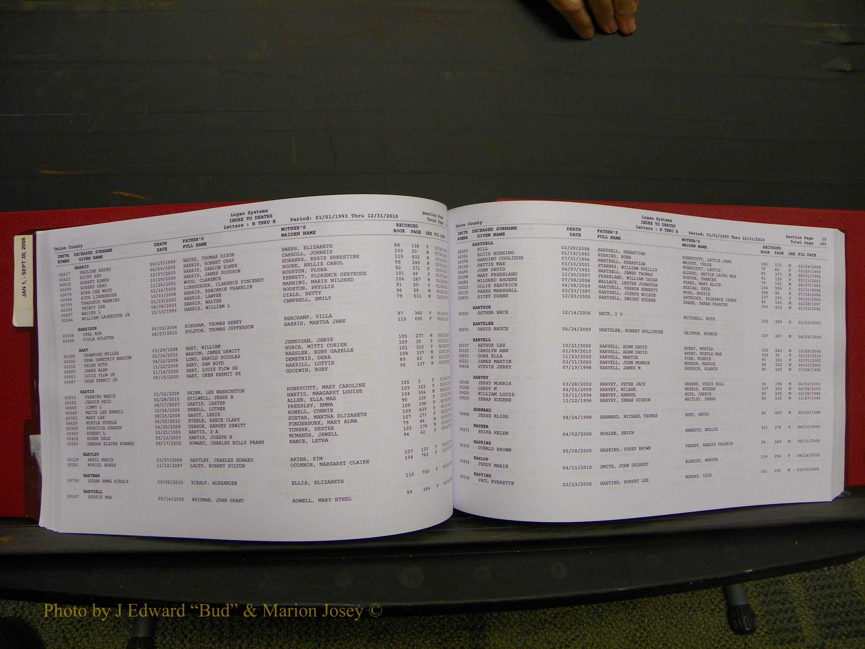 Union Co, NC Deaths, A-Z, 1993-2010 (115).JPG