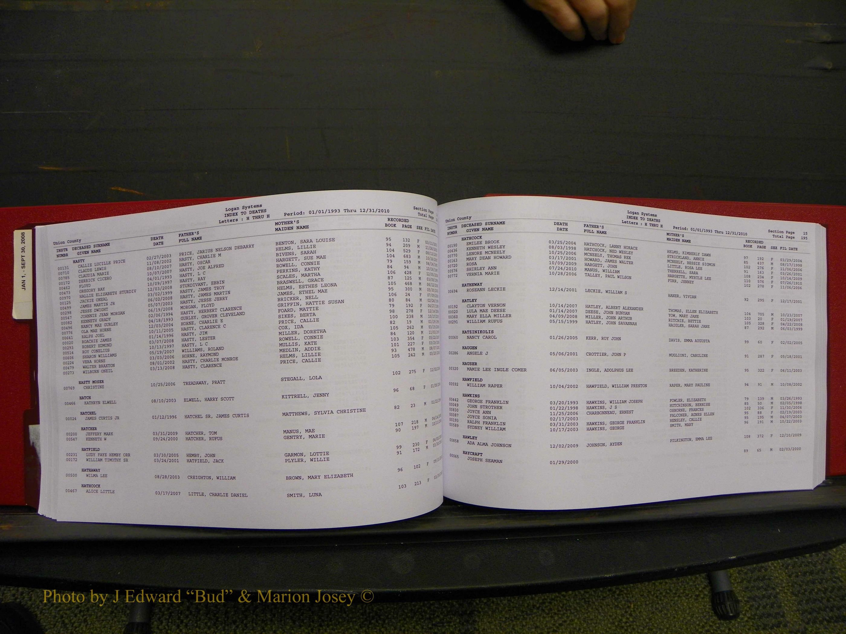 Union Co, NC Deaths, A-Z, 1993-2010 (116).JPG