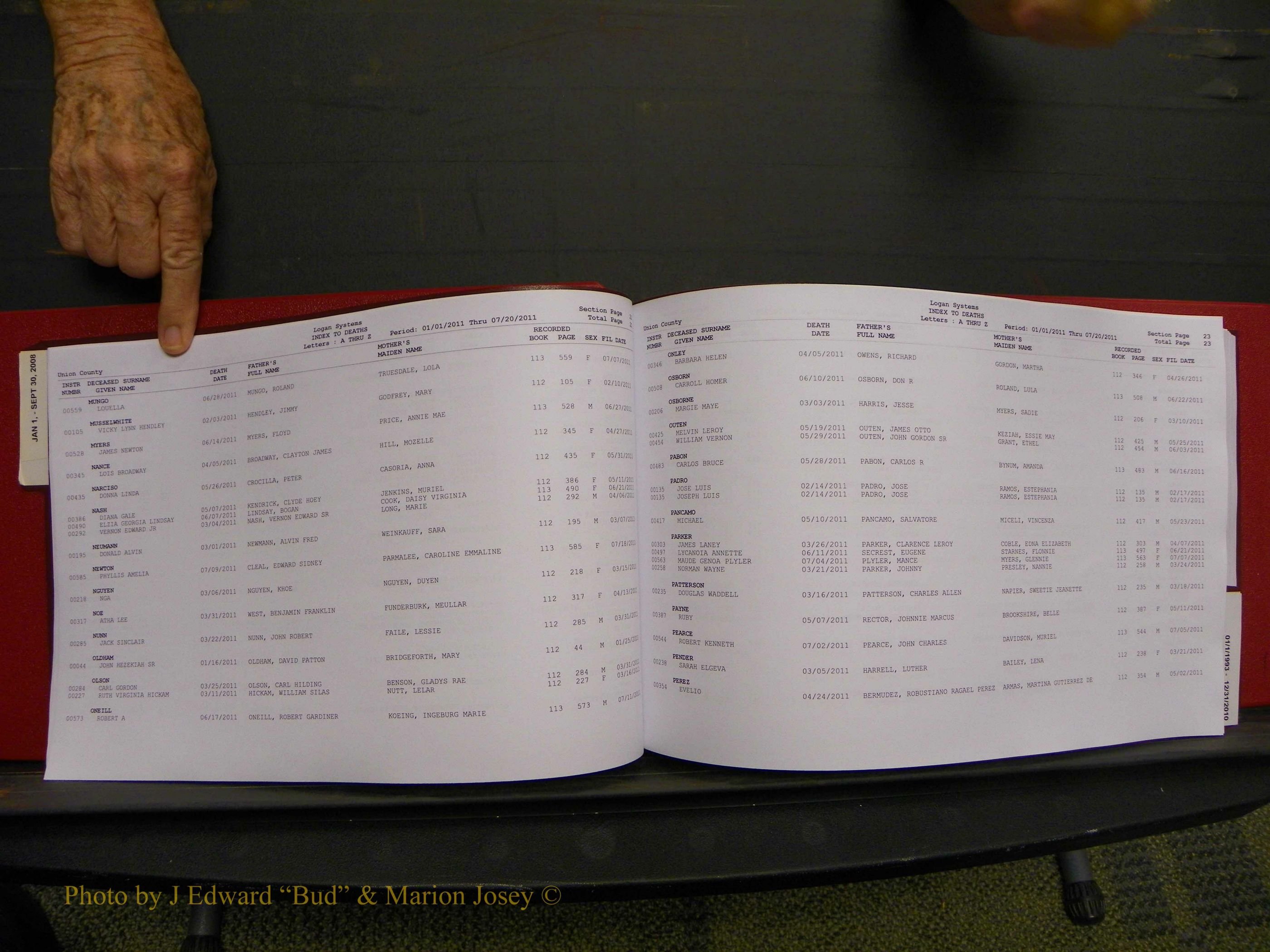 Union Co, NC Deaths, A-Z, 1993-2010 (13).JPG