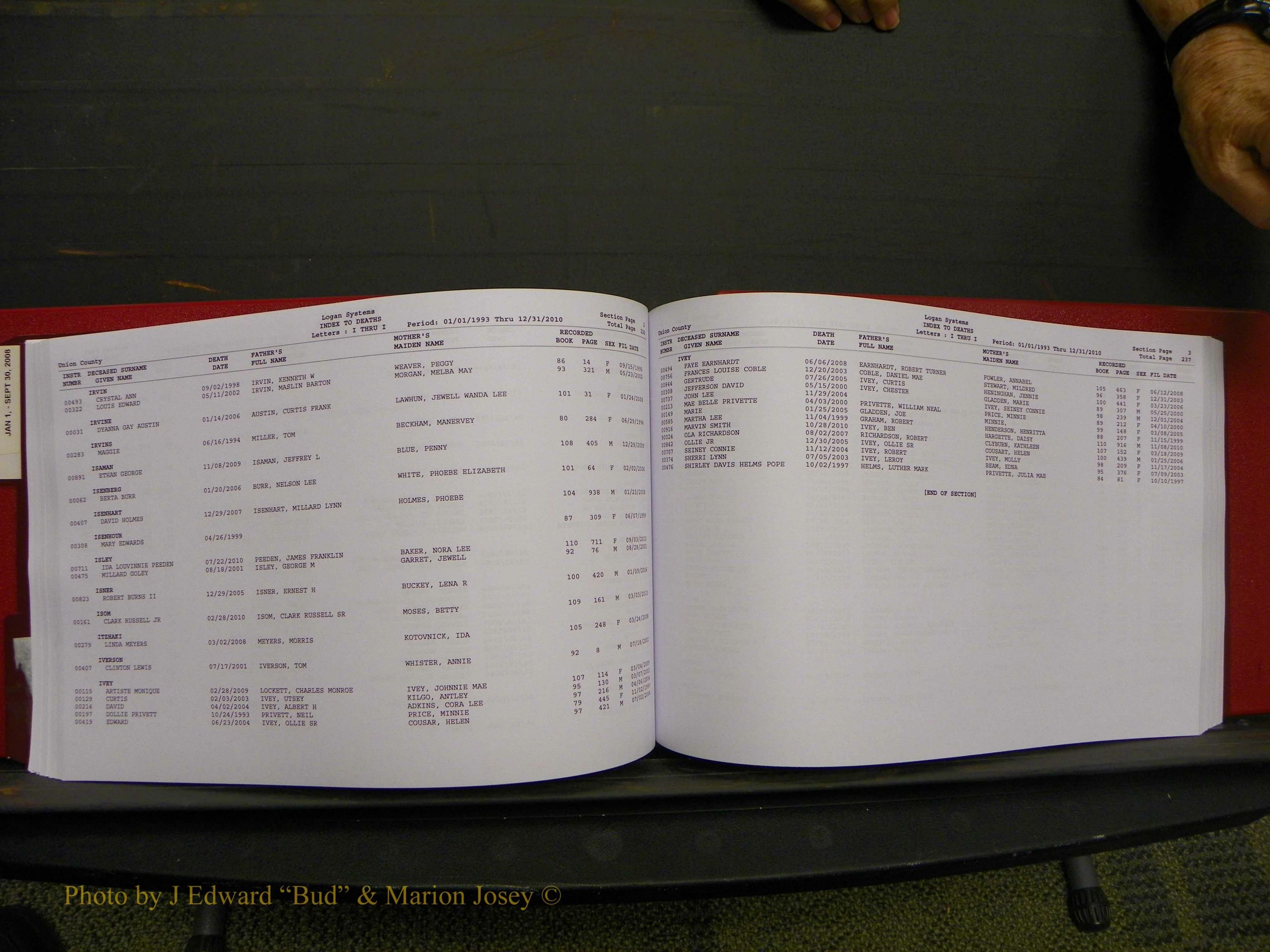 Union Co, NC Deaths, A-Z, 1993-2010 (137).JPG