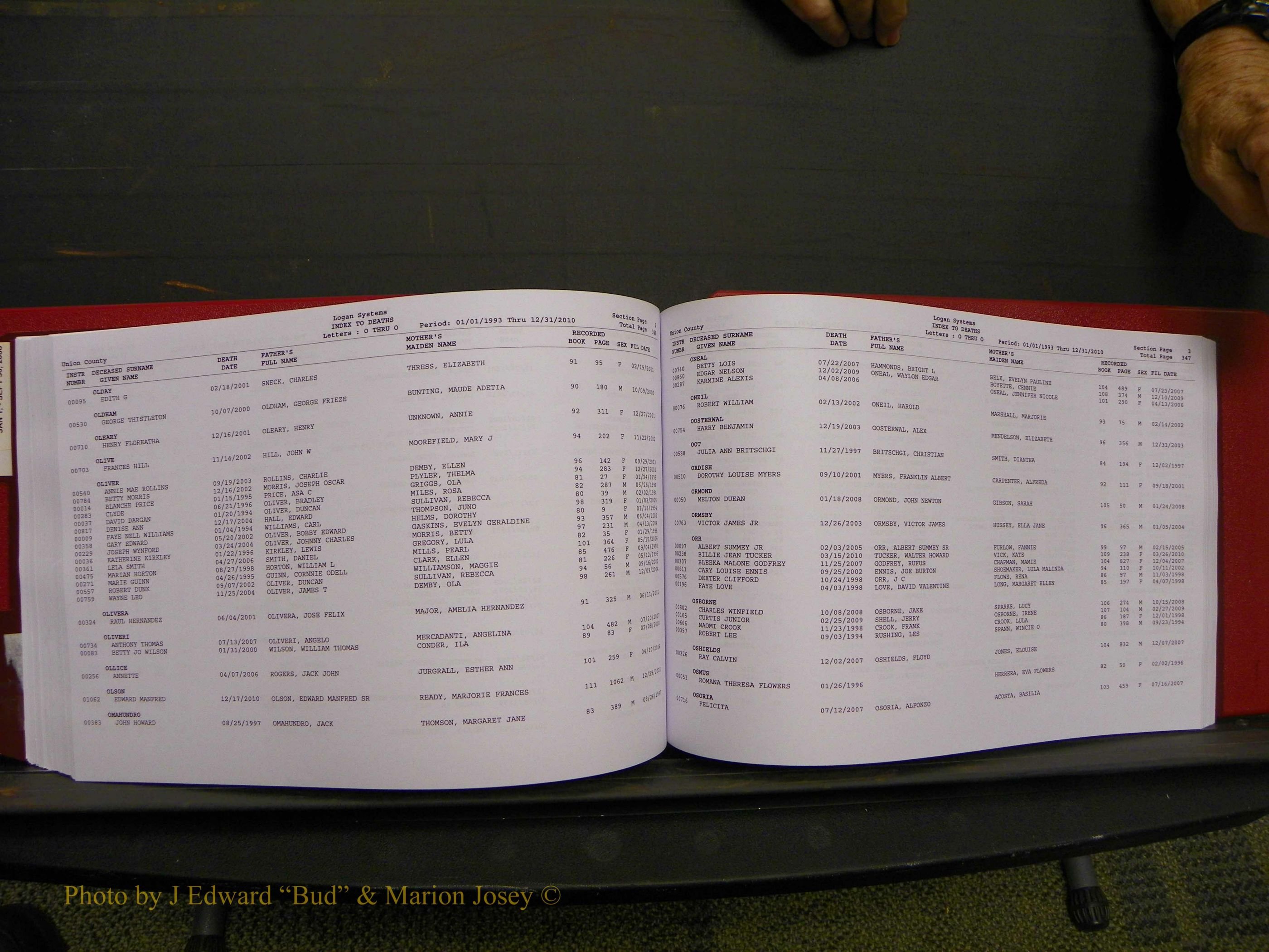 Union Co, NC Deaths, A-Z, 1993-2010 (192).JPG