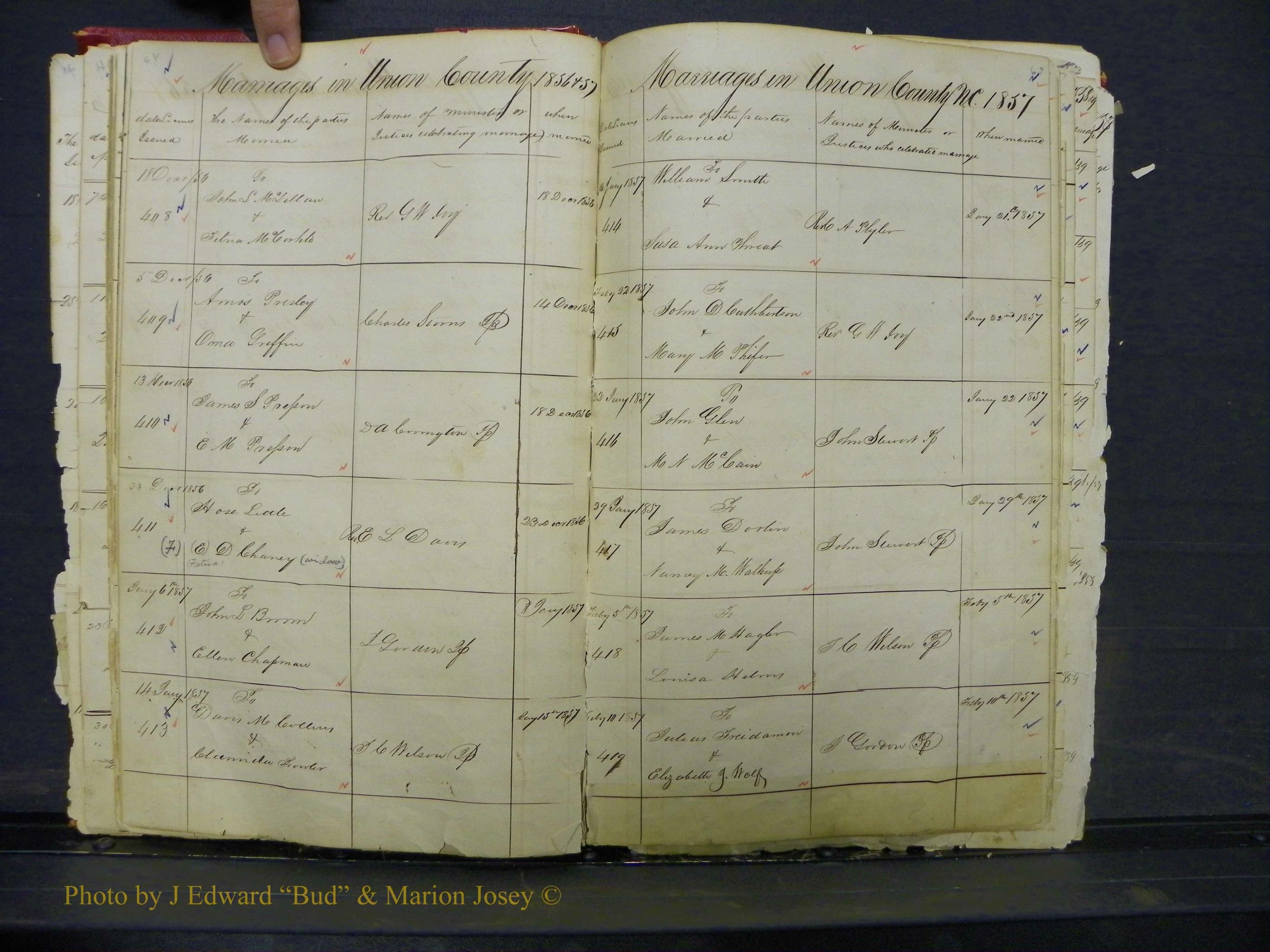 Union Co, NC Marriage Books 1, A-Z, 1851-1853 (36).JPG