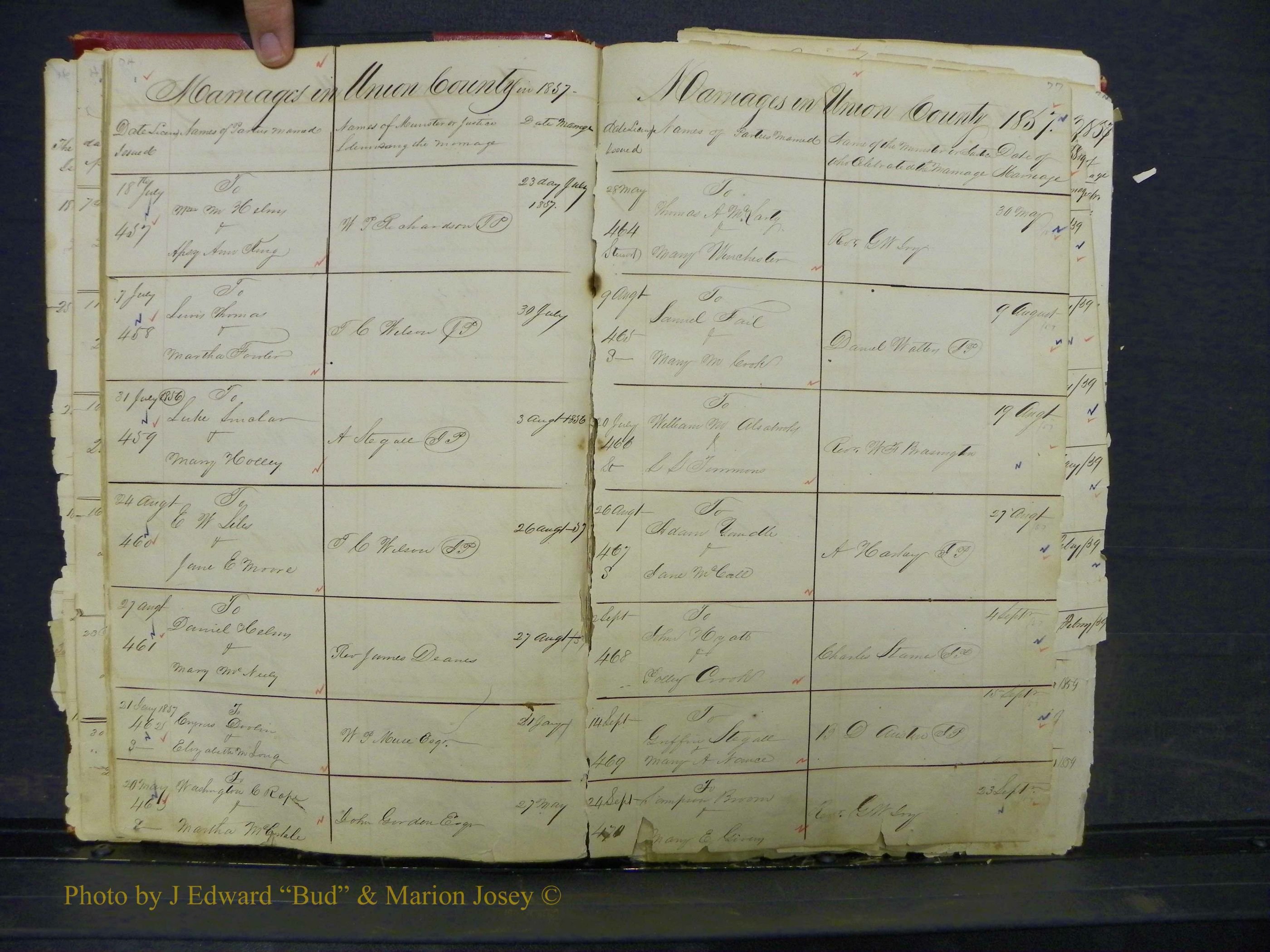 Union Co, NC Marriage Books 1, A-Z, 1851-1853 (40).JPG