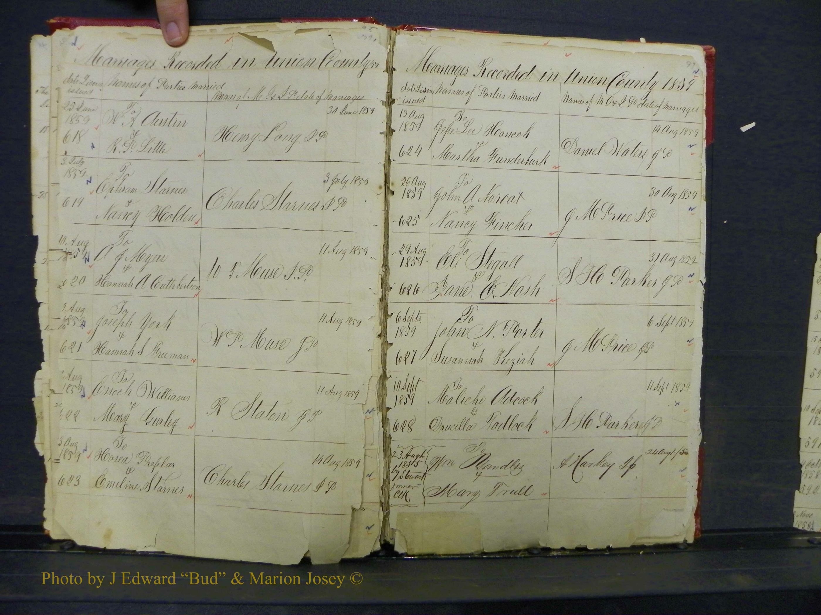 Union Co, NC Marriage Books 1, A-Z, 1851-1853 (45).JPG