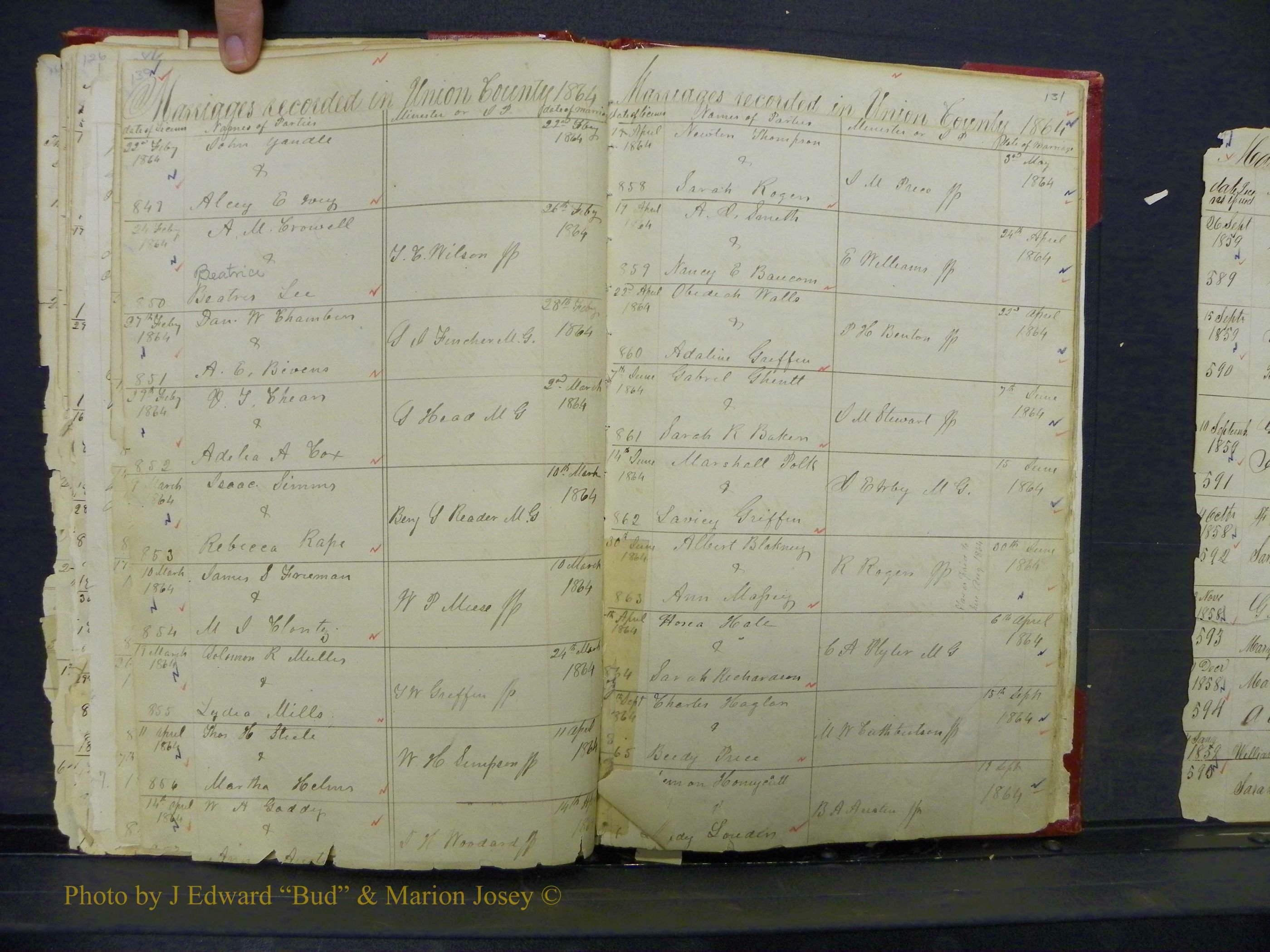 Union Co, NC Marriage Books 1, A-Z, 1851-1853 (73).JPG