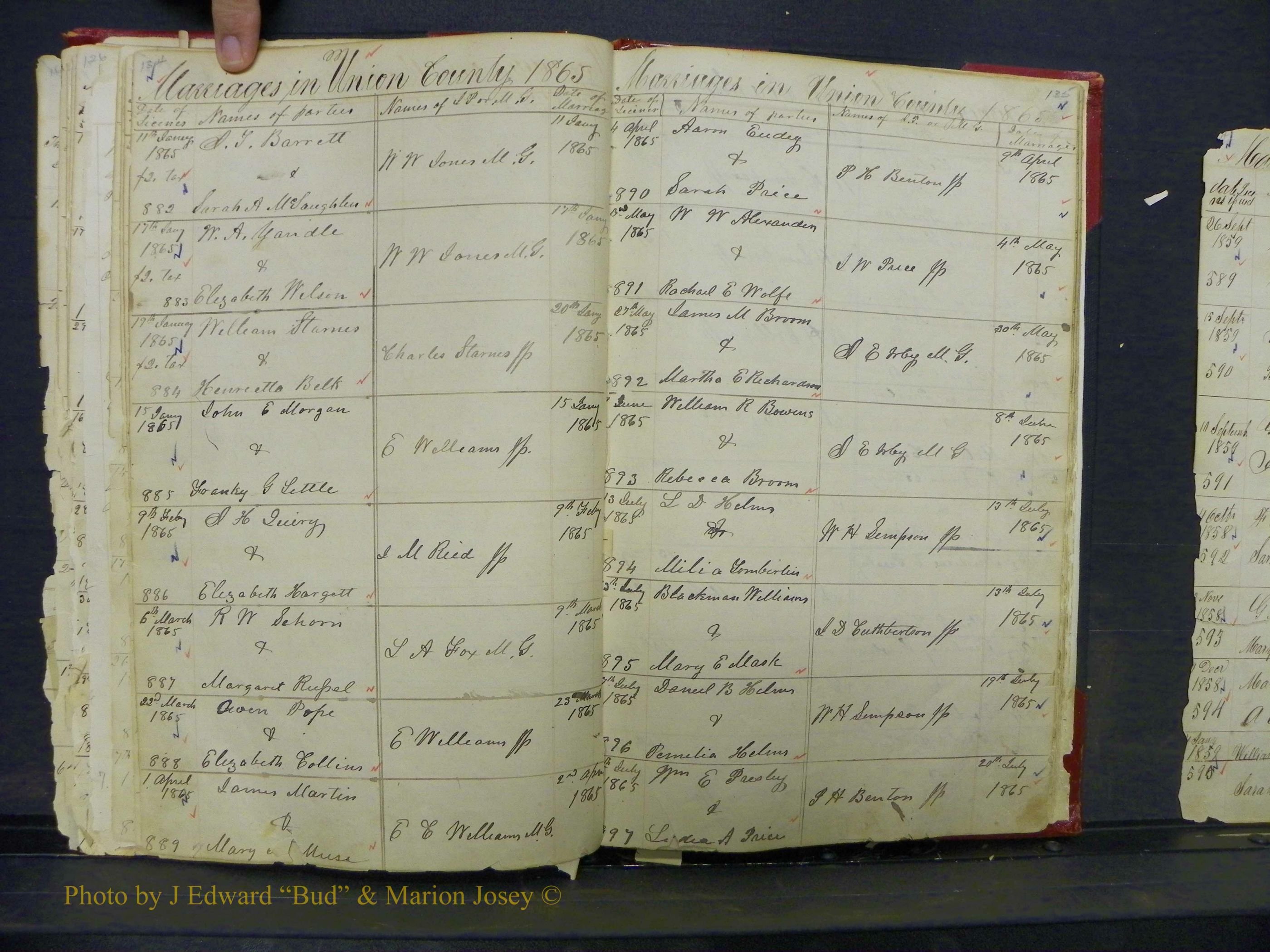 Union Co, NC Marriage Books 1, A-Z, 1851-1853 (75).JPG