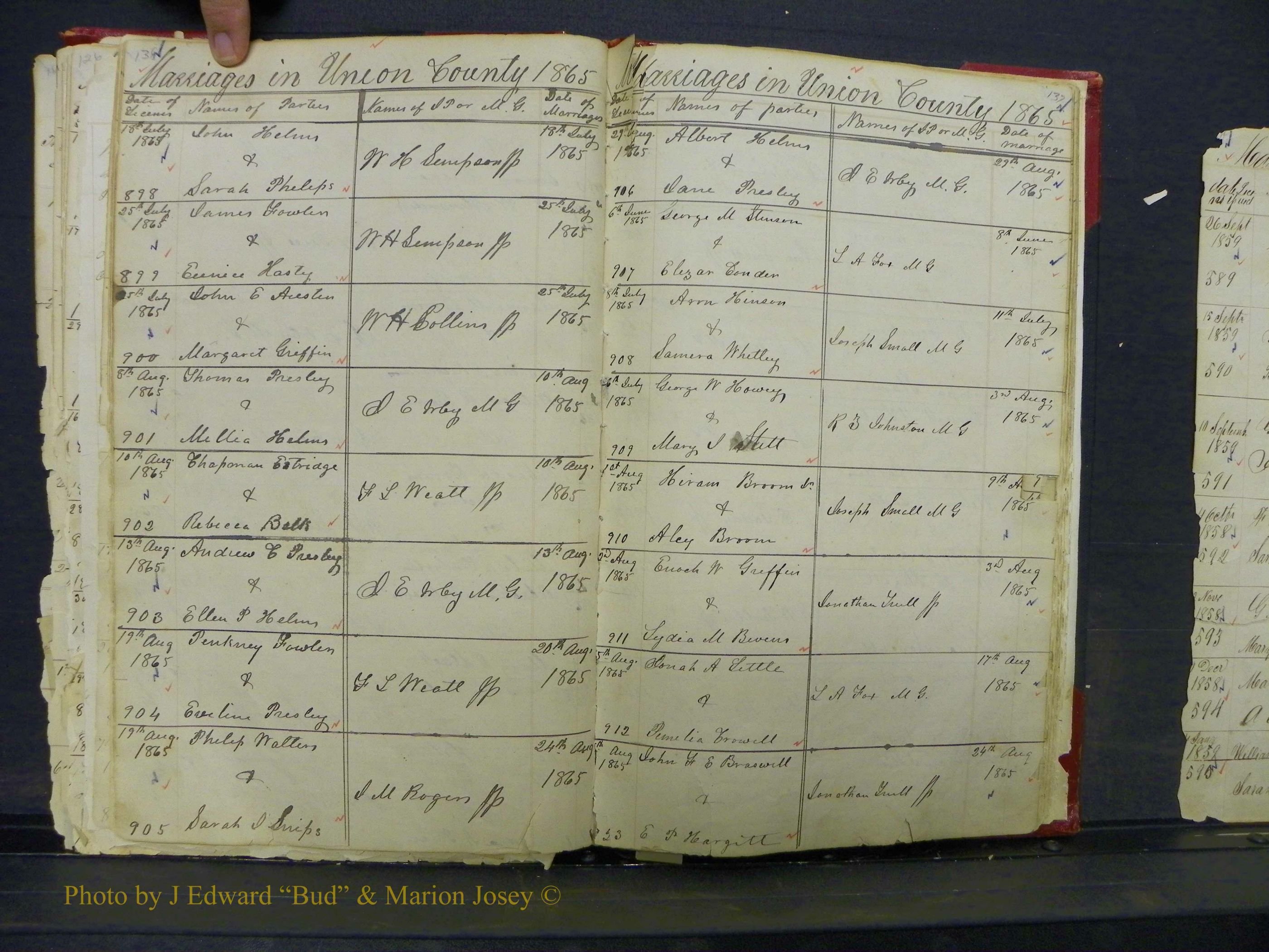 Union Co, NC Marriage Books 1, A-Z, 1851-1853 (76).JPG