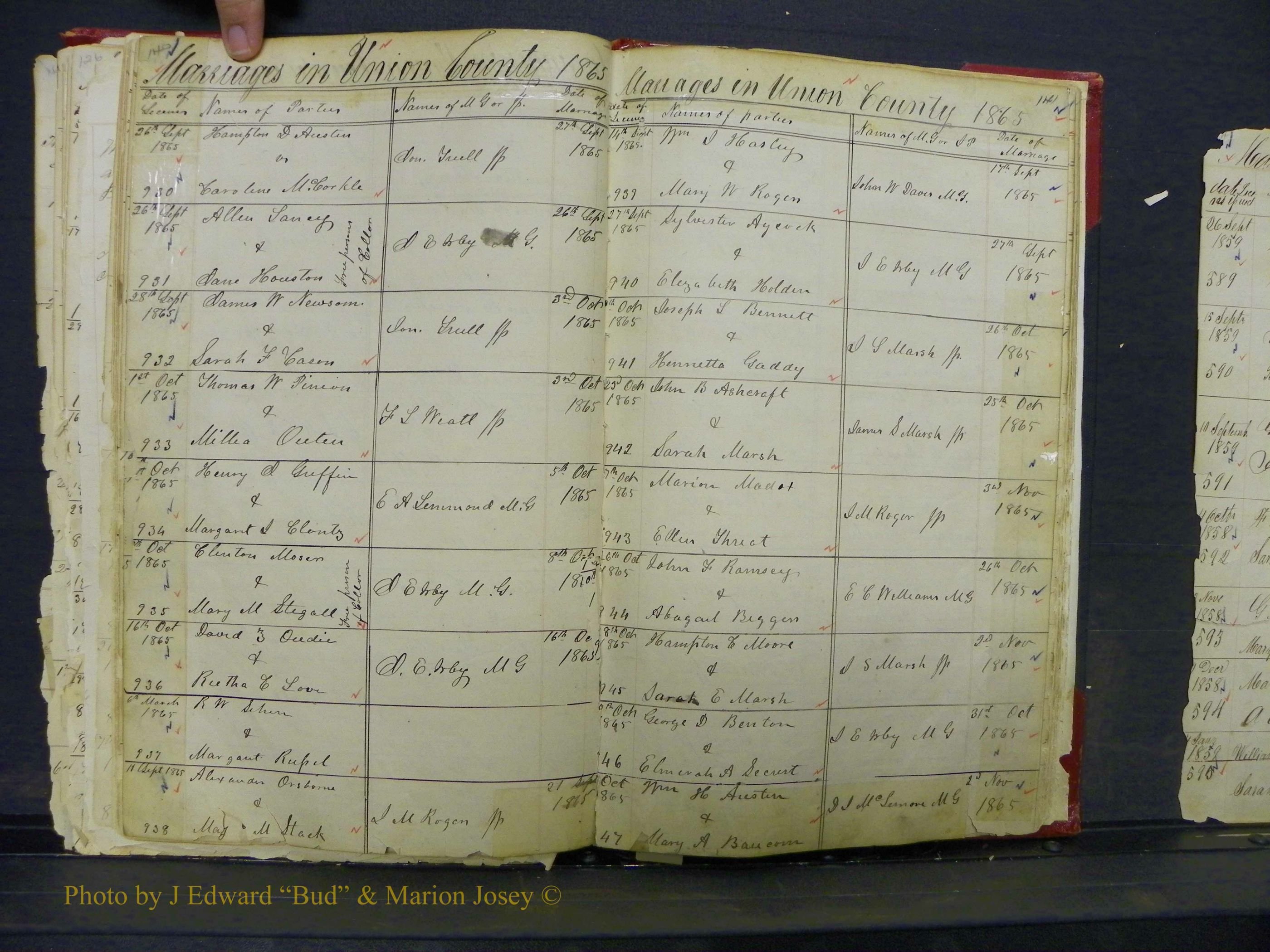 Union Co, NC Marriage Books 1, A-Z, 1851-1853 (78).JPG