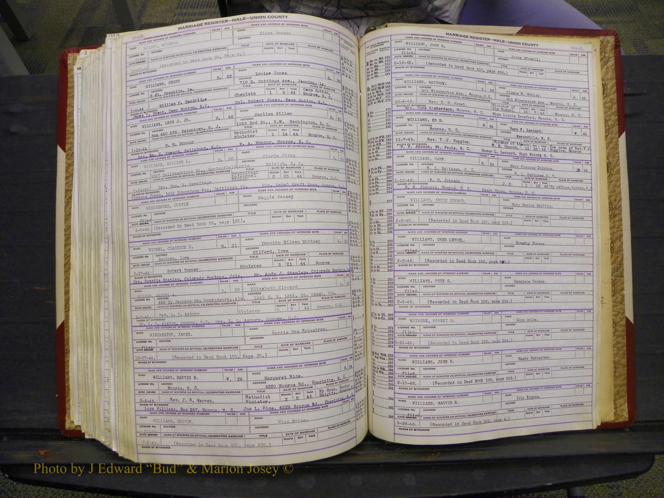 Union Co, NC Marriage Book 10, A-Z, 1937-1965 (355).JPG