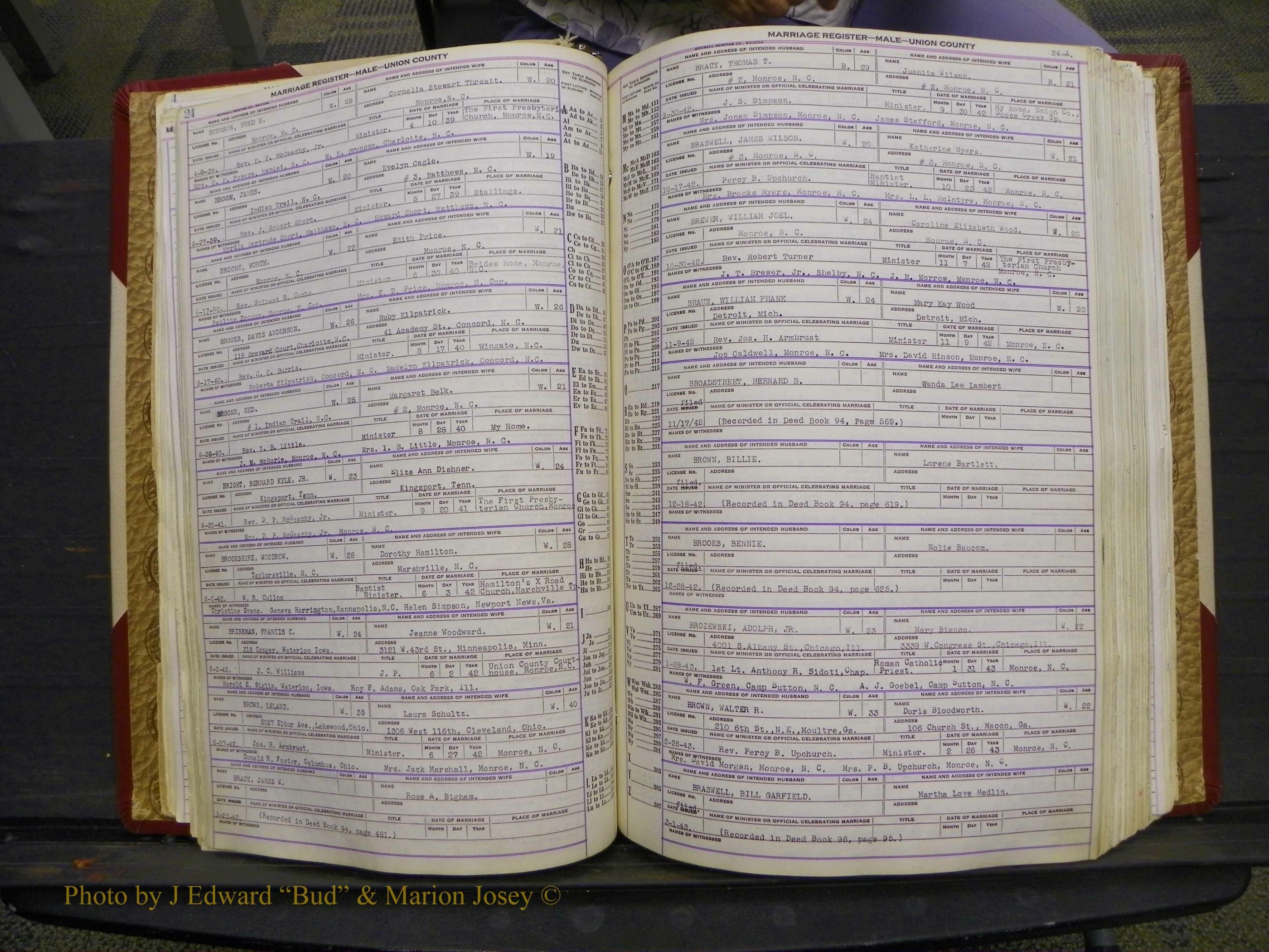 Union Co, NC Marriage Book 10, A-Z, 1937-1965 (37).JPG