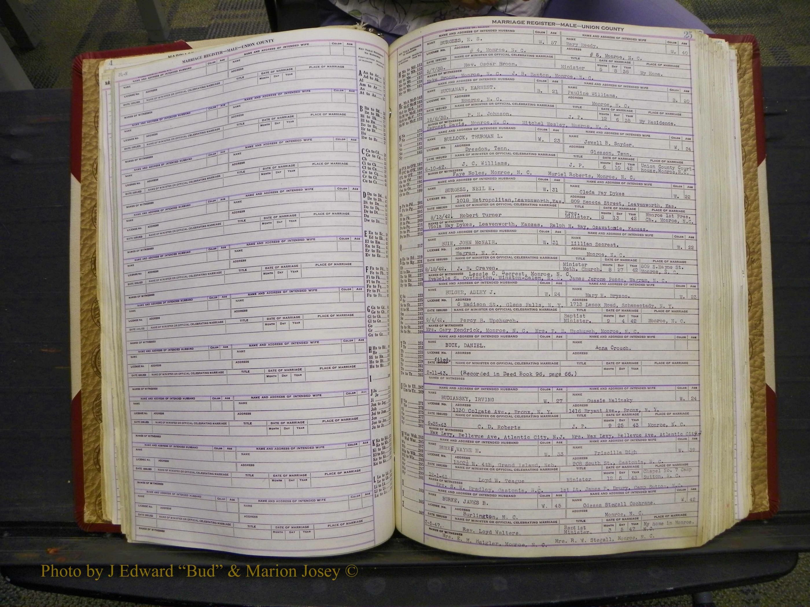 Union Co, NC Marriage Book 10, A-Z, 1937-1965 (43).JPG