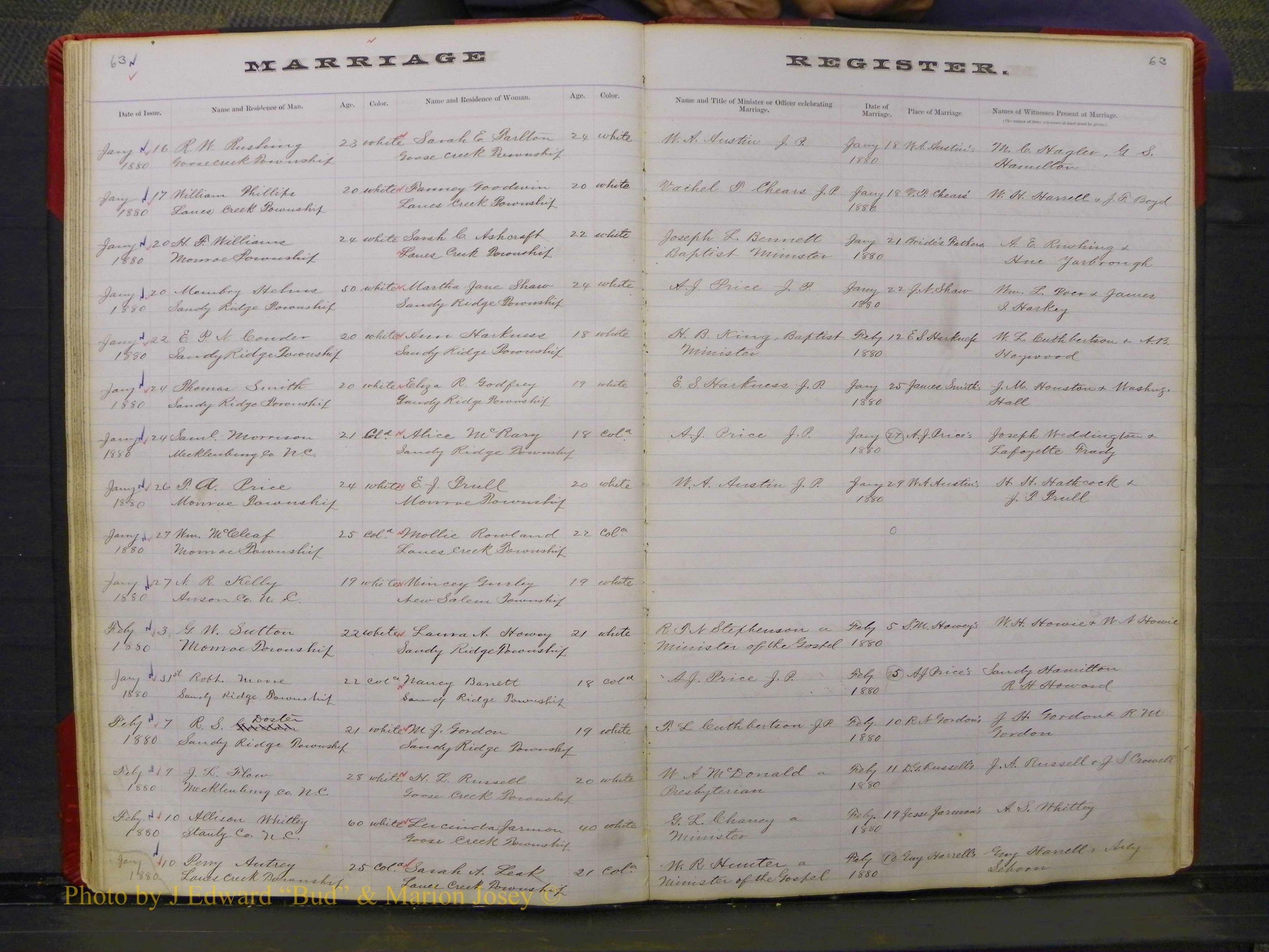 Union Co, NC Marriage Book 3, A-Z, 1873-1884 (64).JPG