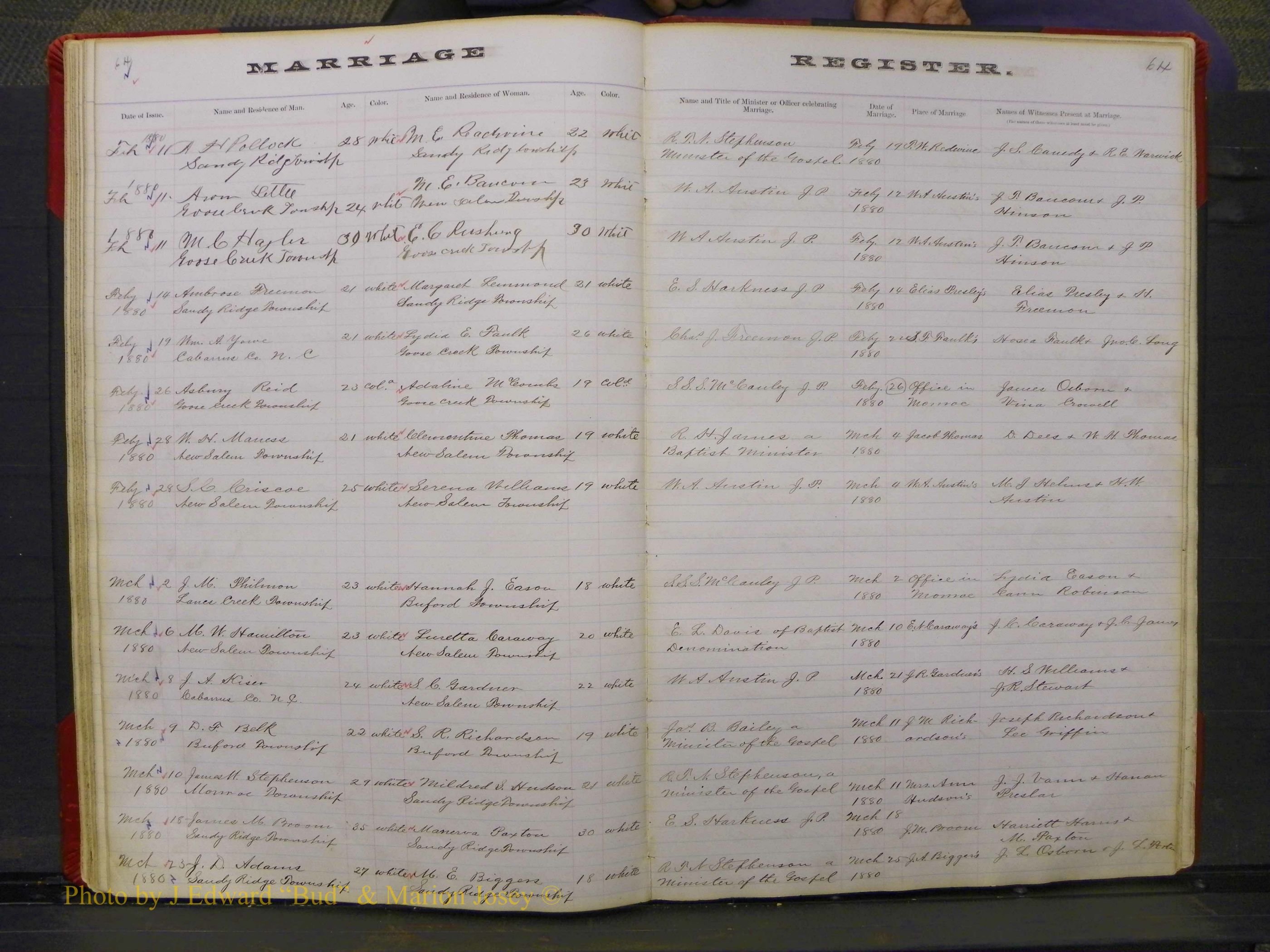 Union Co, NC Marriage Book 3, A-Z, 1873-1884 (65).JPG