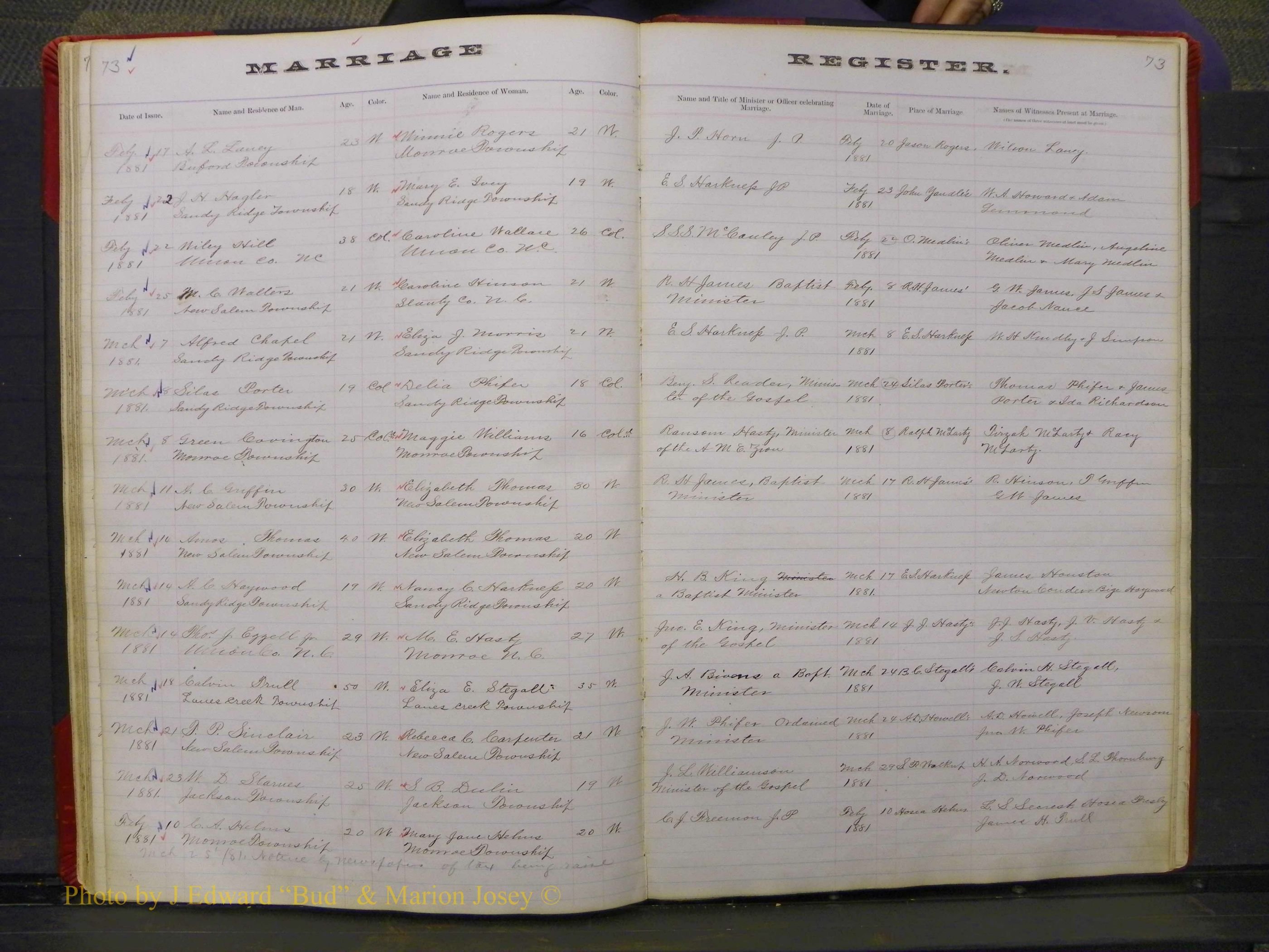 Union Co, NC Marriage Book 3, A-Z, 1873-1884 (74).JPG