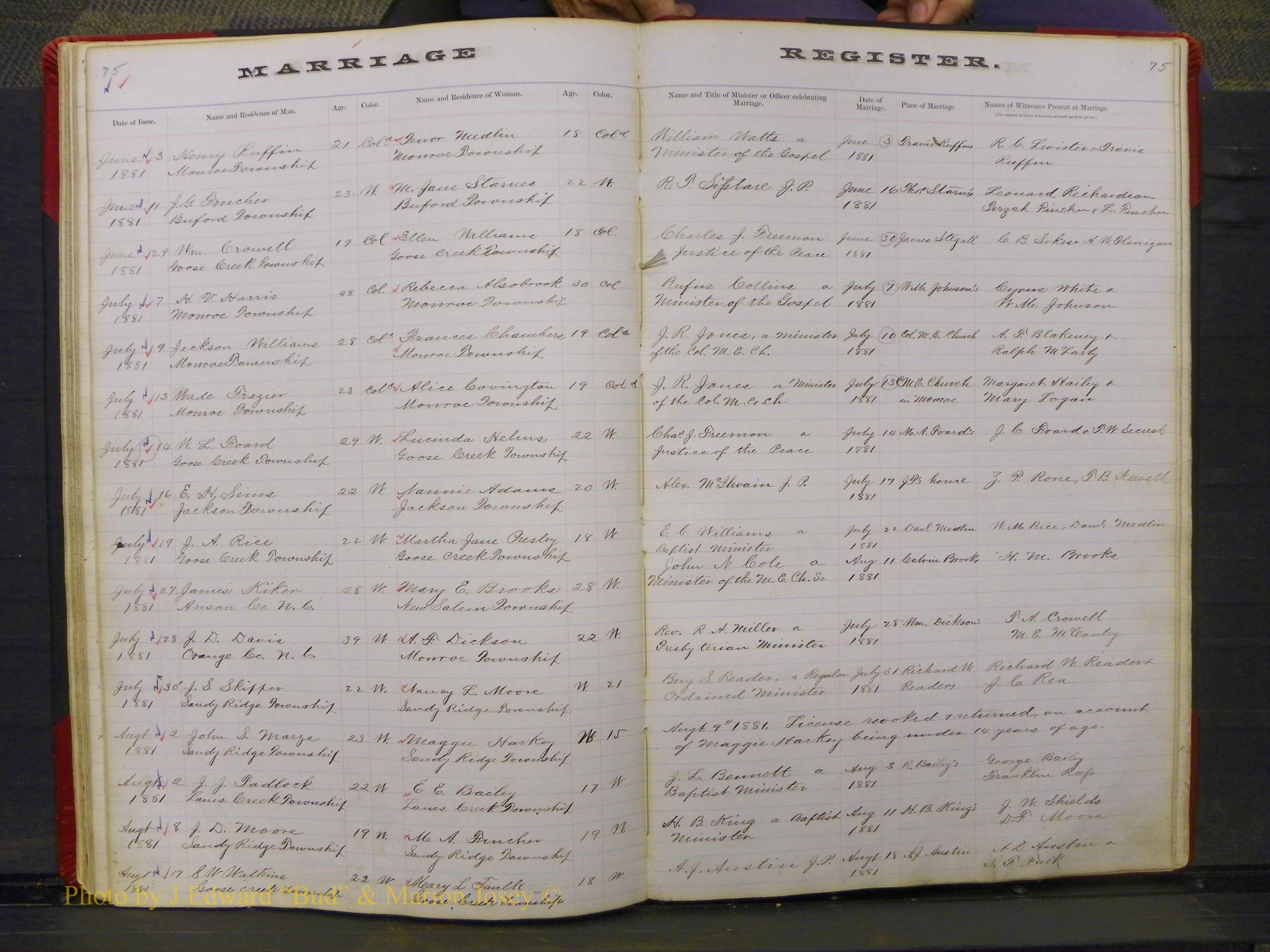 Union Co, NC Marriage Book 3, A-Z, 1873-1884 (76).JPG