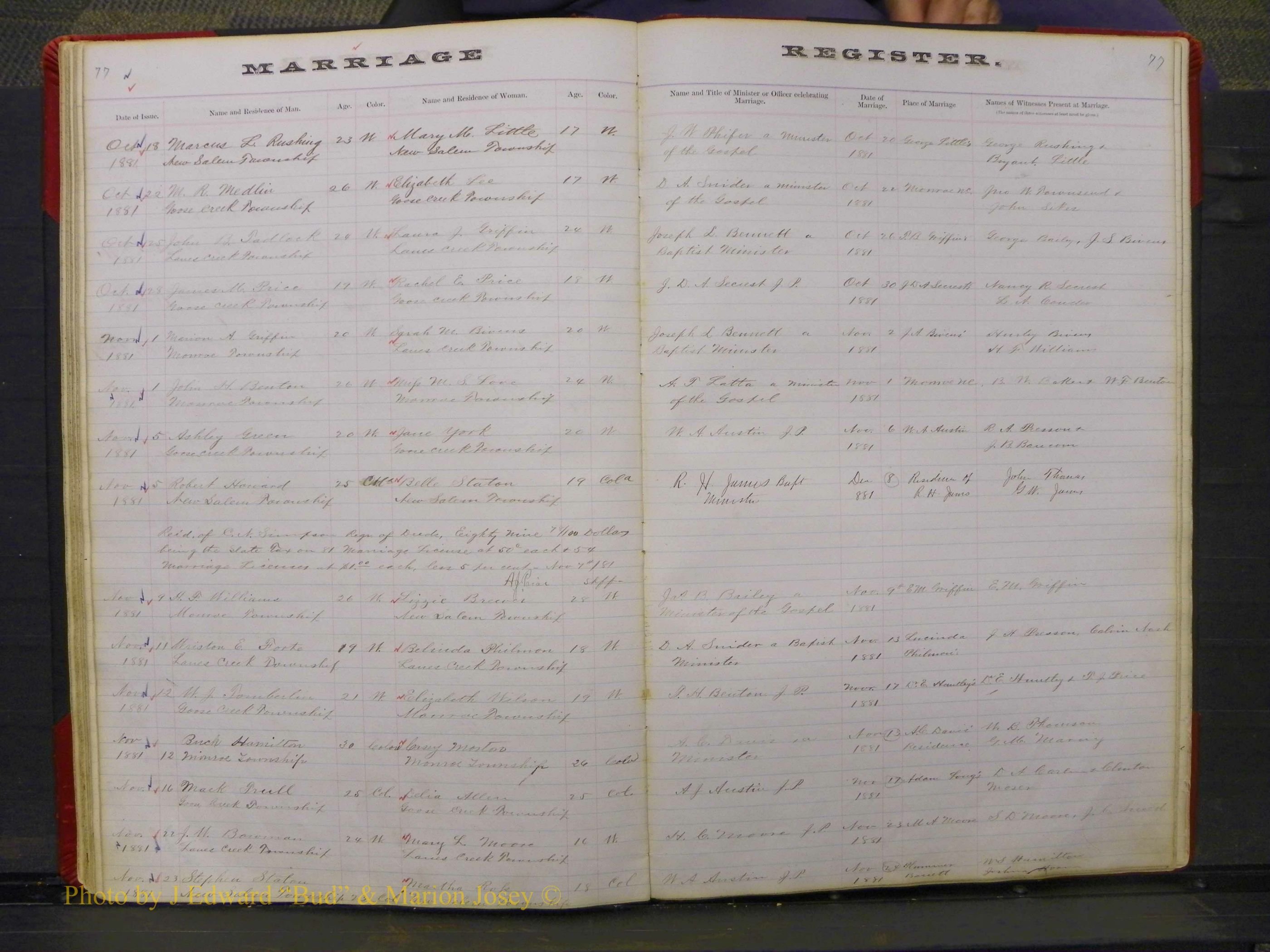 Union Co, NC Marriage Book 3, A-Z, 1873-1884 (78).JPG