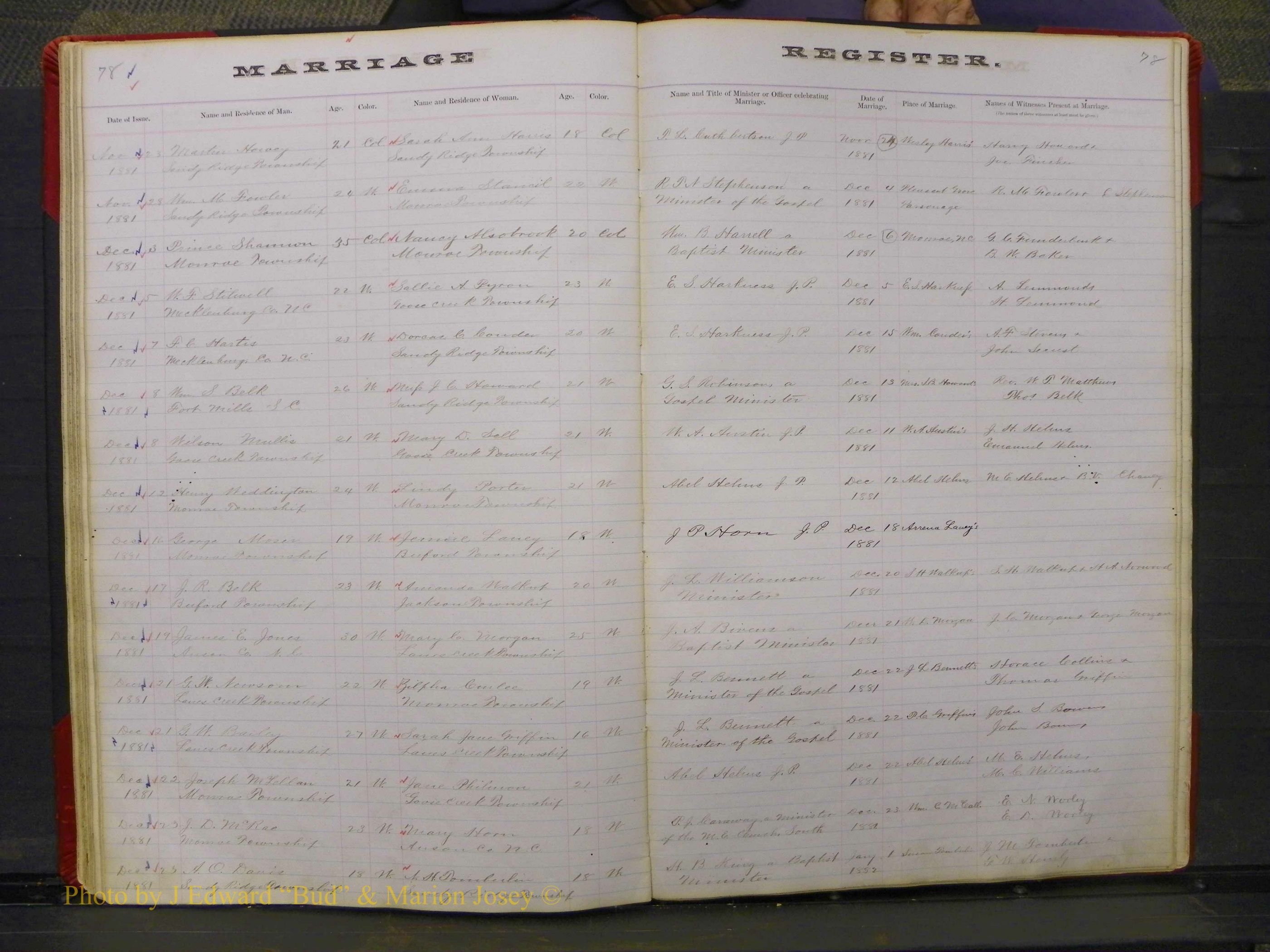 Union Co, NC Marriage Book 3, A-Z, 1873-1884 (79).JPG