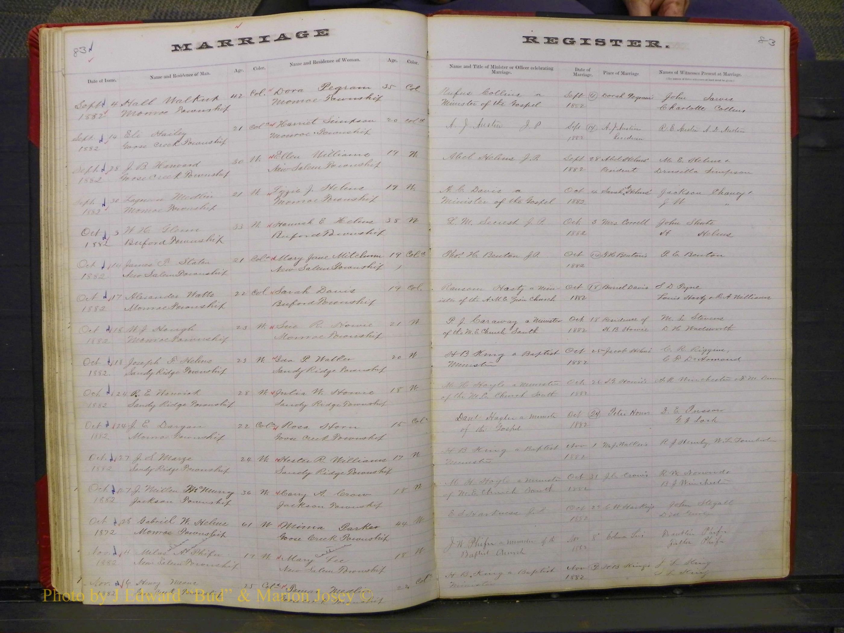 Union Co, NC Marriage Book 3, A-Z, 1873-1884 (84).JPG